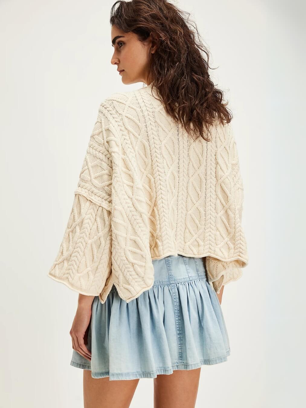 Mulled Moments Ribbed Denim Mini Skirt - Image 3