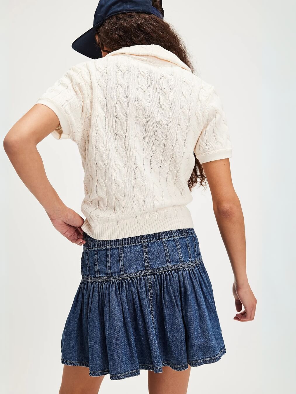 Mulled Moments Ribbed Denim Mini Skirt - Image 6