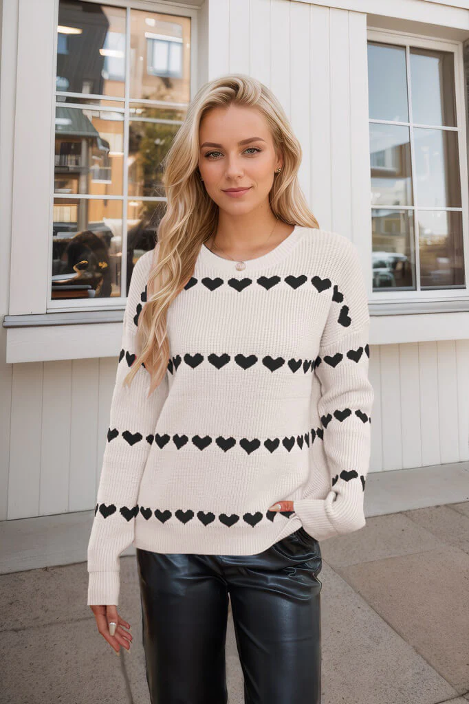 My Hearts Oversized Striped Pullover Sweater - Image 16