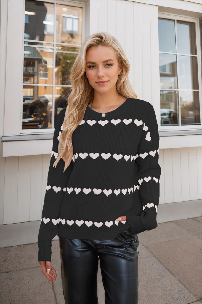 My Hearts Oversized Striped Pullover Sweater - Image 7