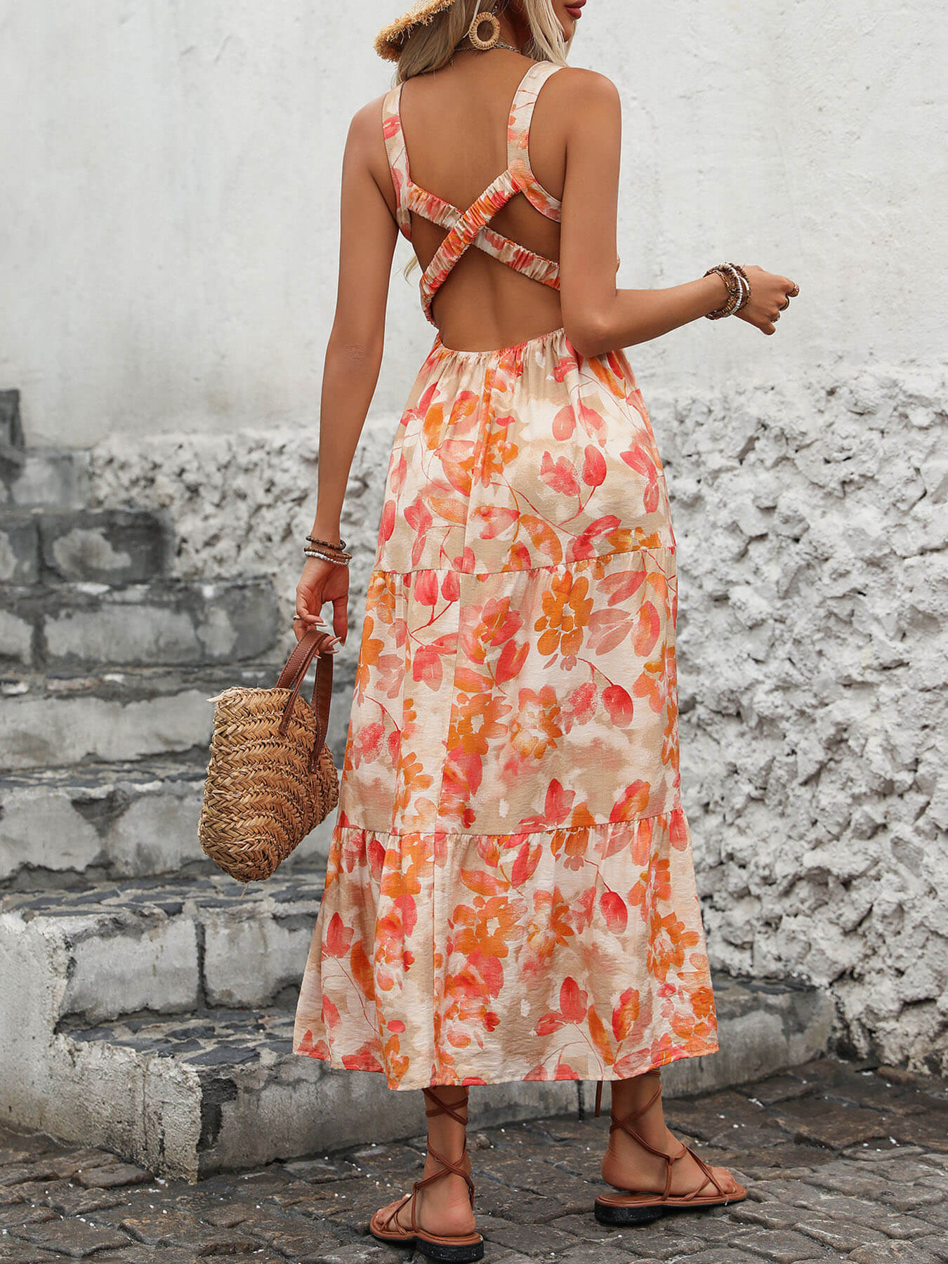 Newport Floral Printed Midi Dress - Image 2