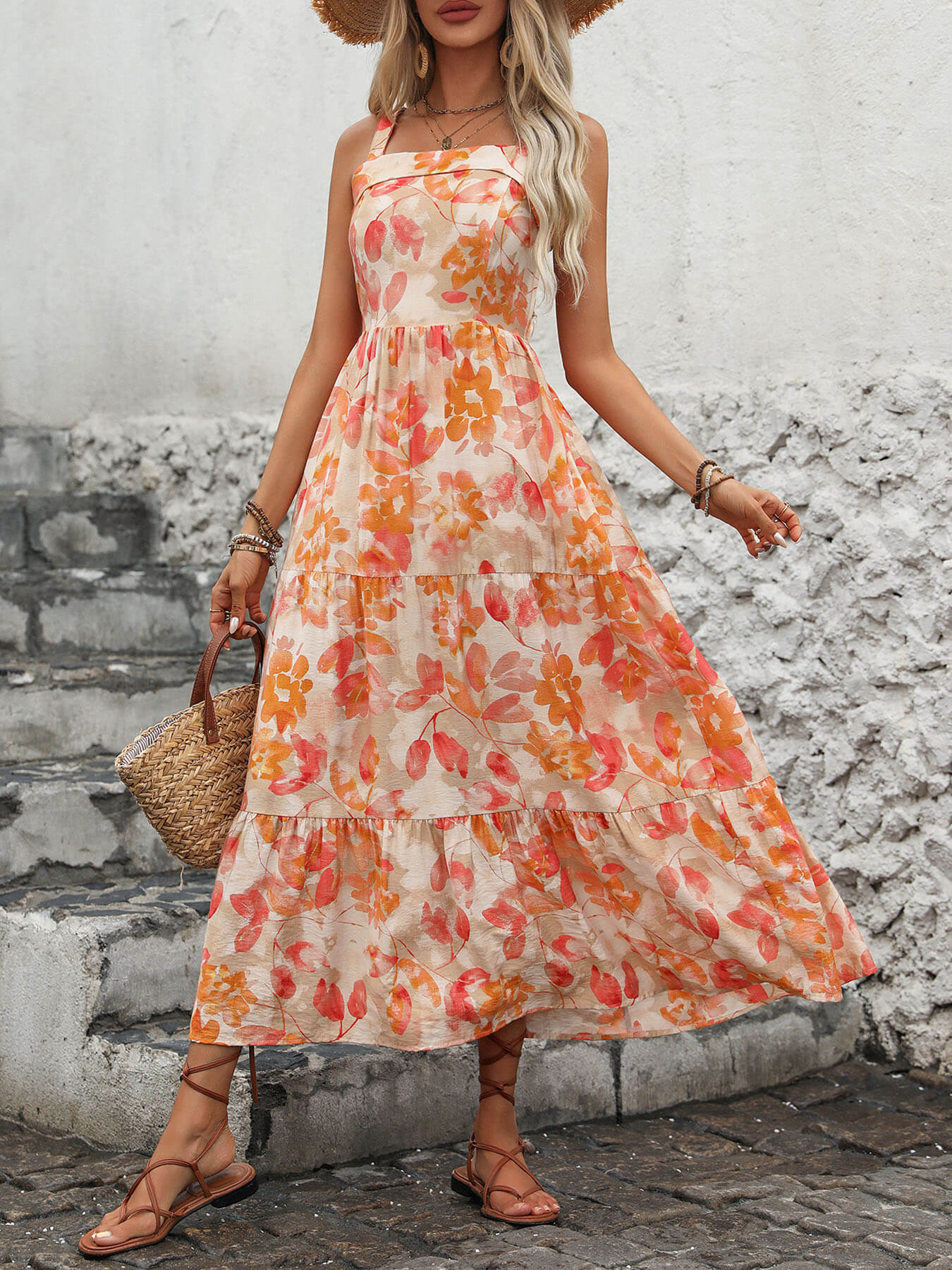 Newport Floral Printed Midi Dress - Image 4