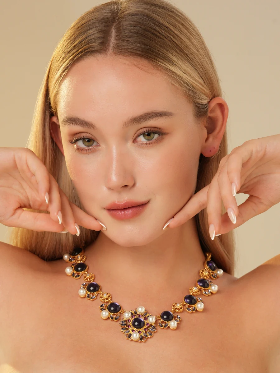 Ocean Observer Amethyst Station Necklace - Image 3