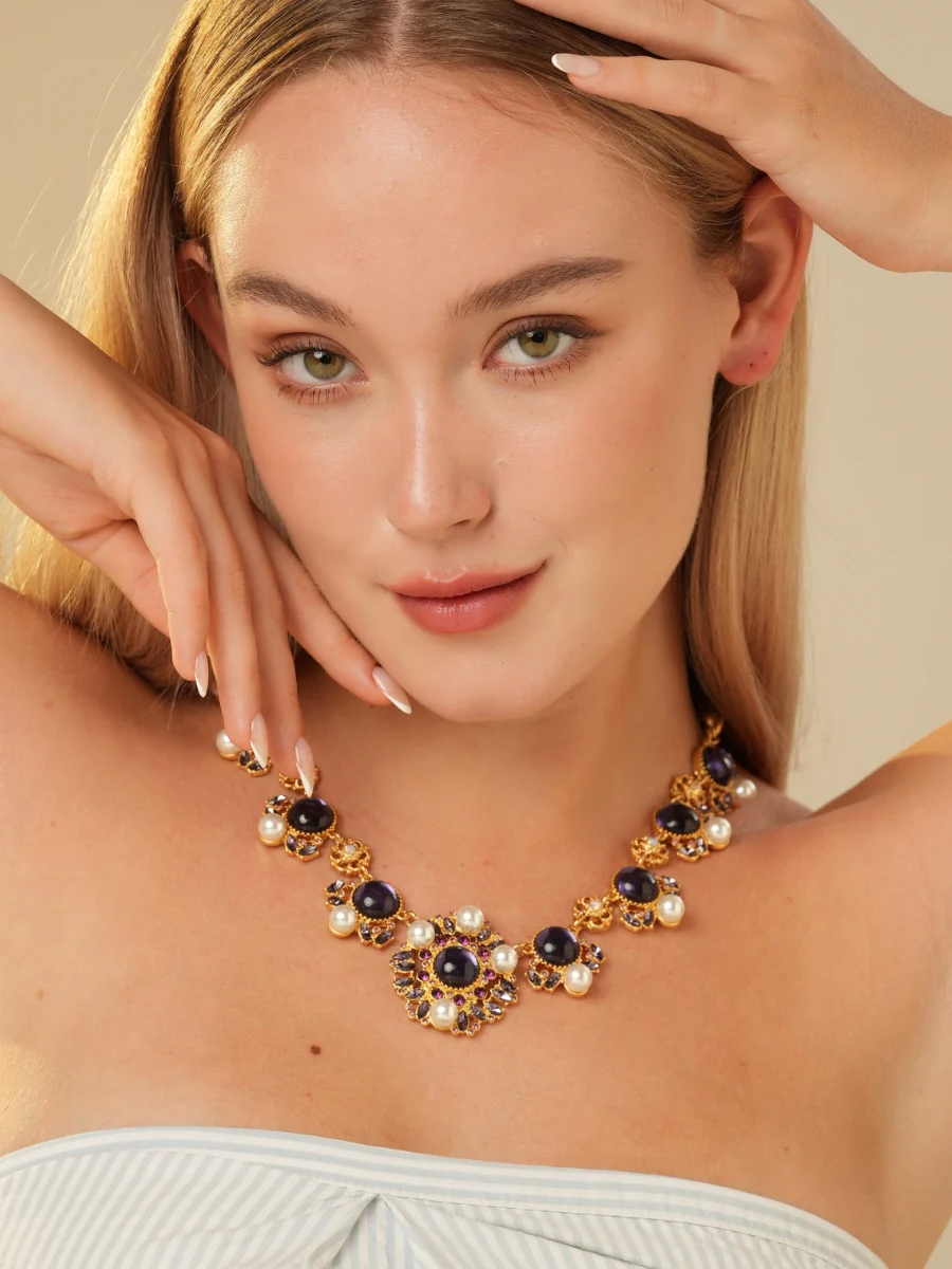 Ocean Observer Amethyst Station Necklace - Image 5