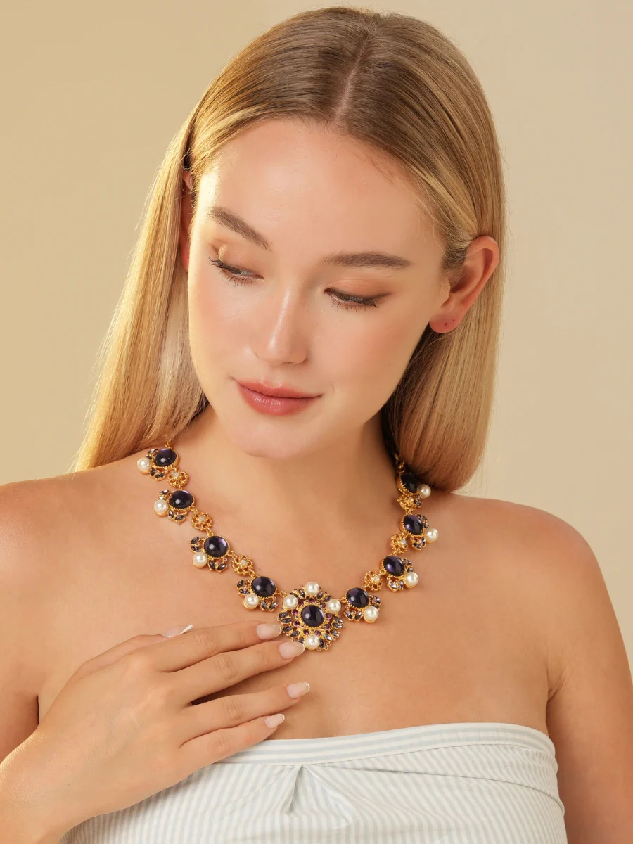 Ocean Observer Amethyst Station Necklace - Image 7