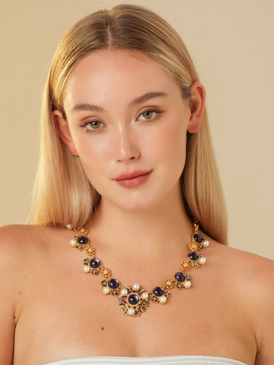 Ocean Observer Amethyst Station Necklace - Image 8