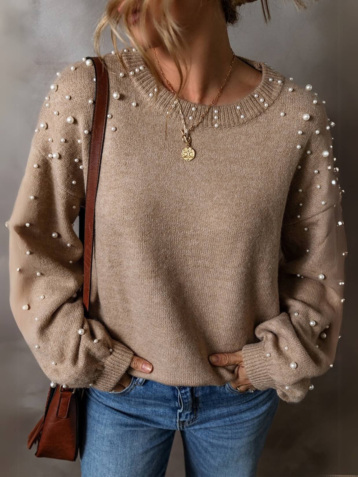 Oh My Darling Pearl Embellished Sweater - Image 3