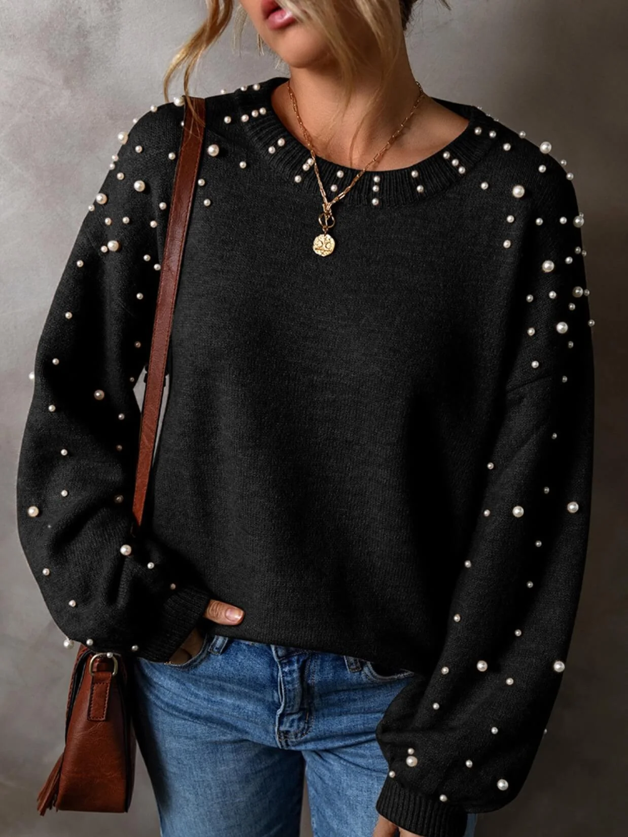 Oh My Darling Pearl Embellished Sweater - Image 7