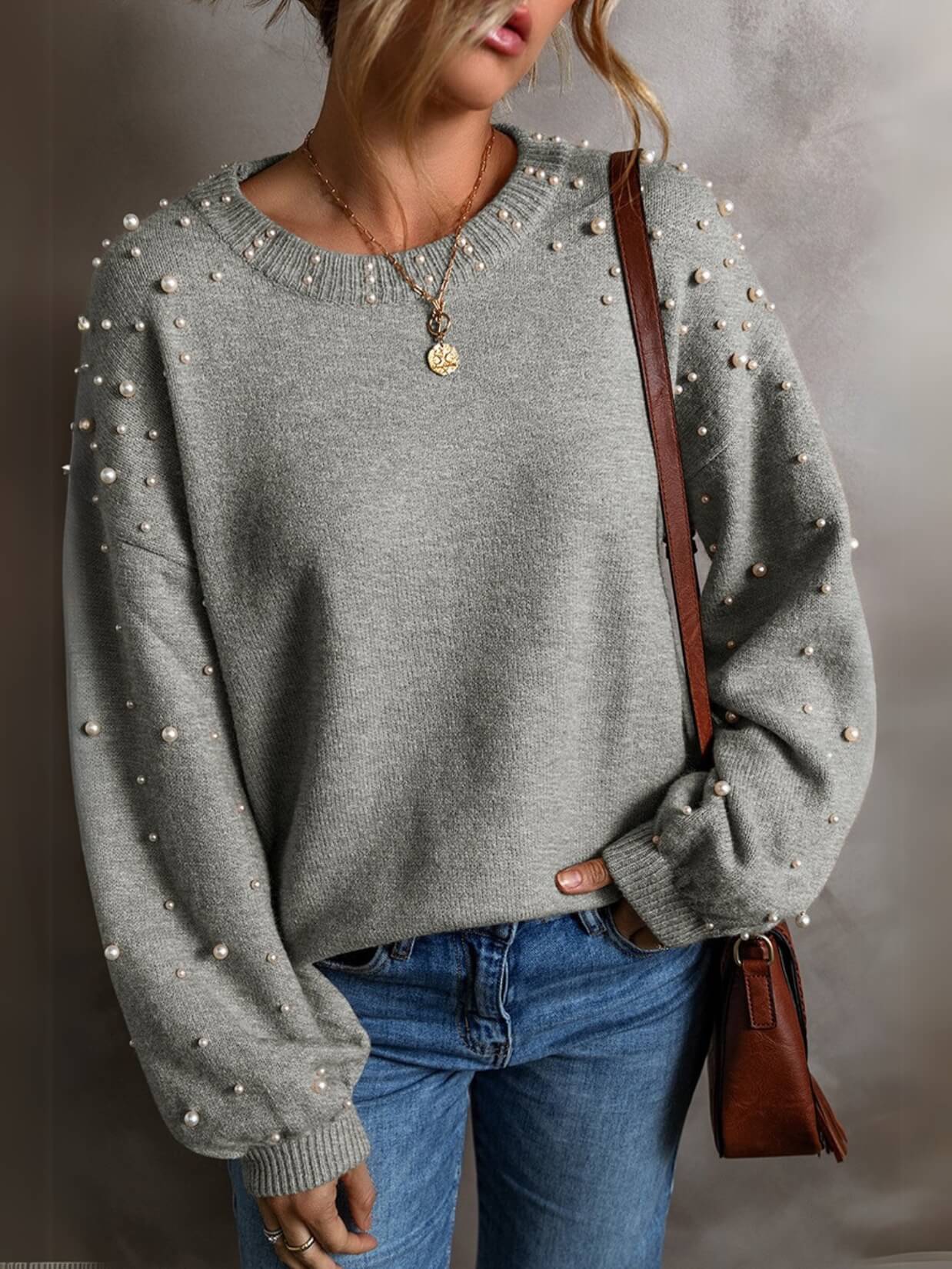 Oh My Darling Pearl Embellished Sweater - Image 9