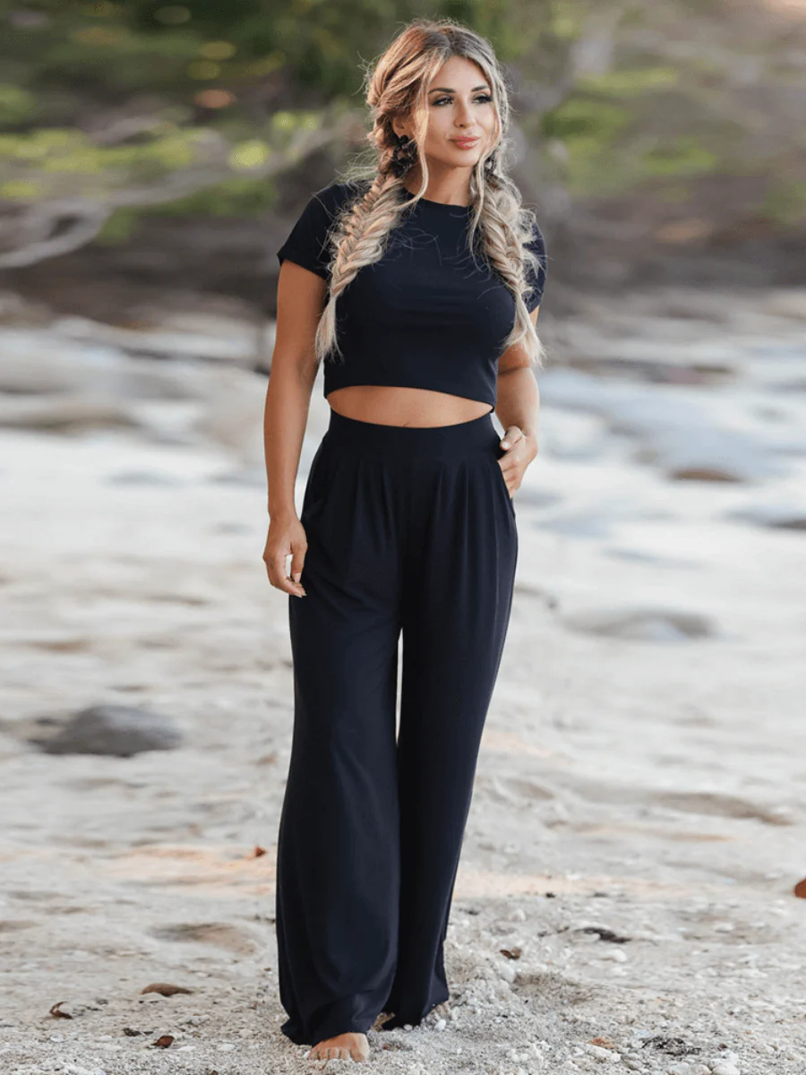 Ophelia Beach Lounge Matching Set - Black - Image 3