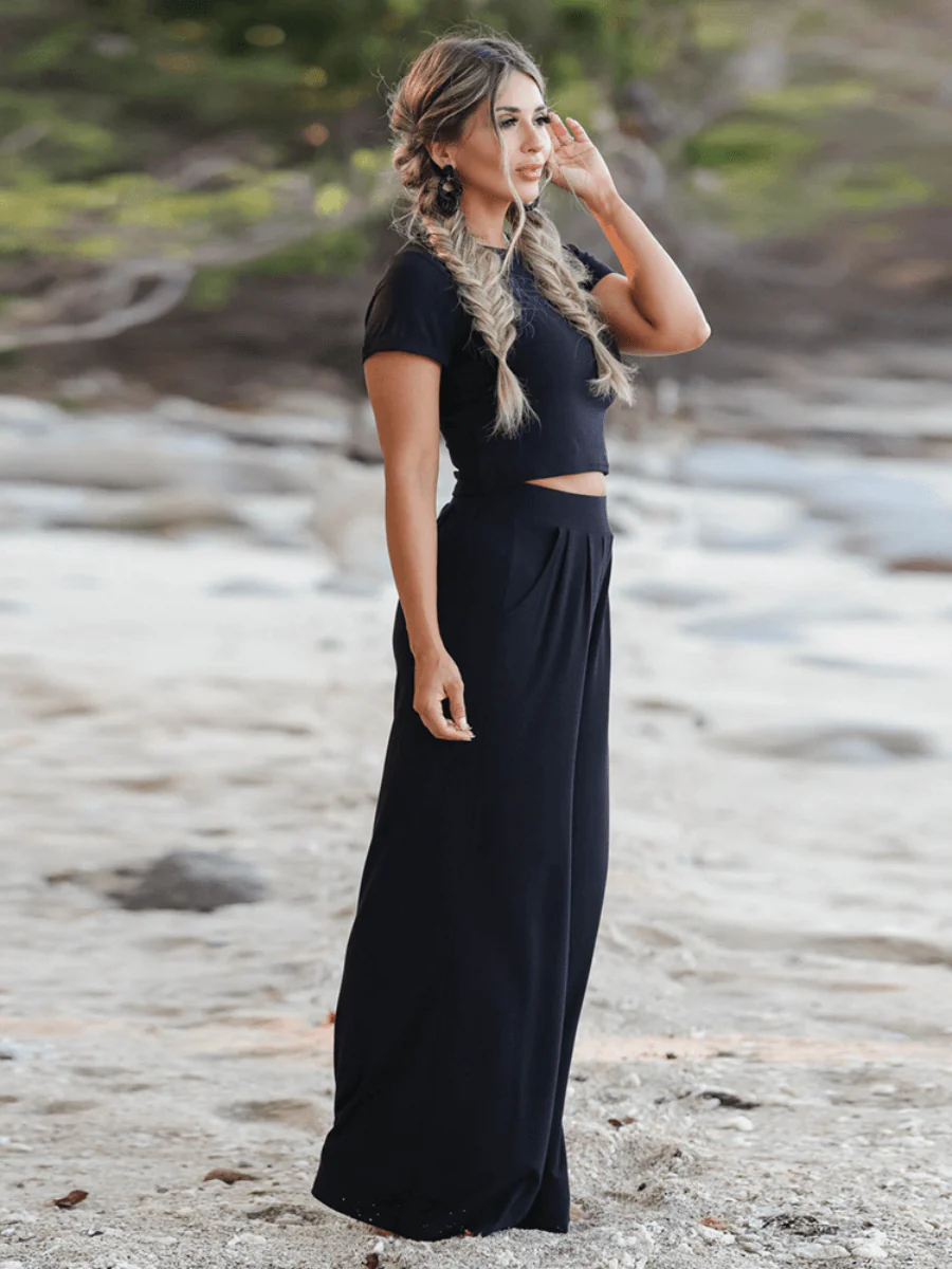 Ophelia Beach Lounge Matching Set - Black - Image 4