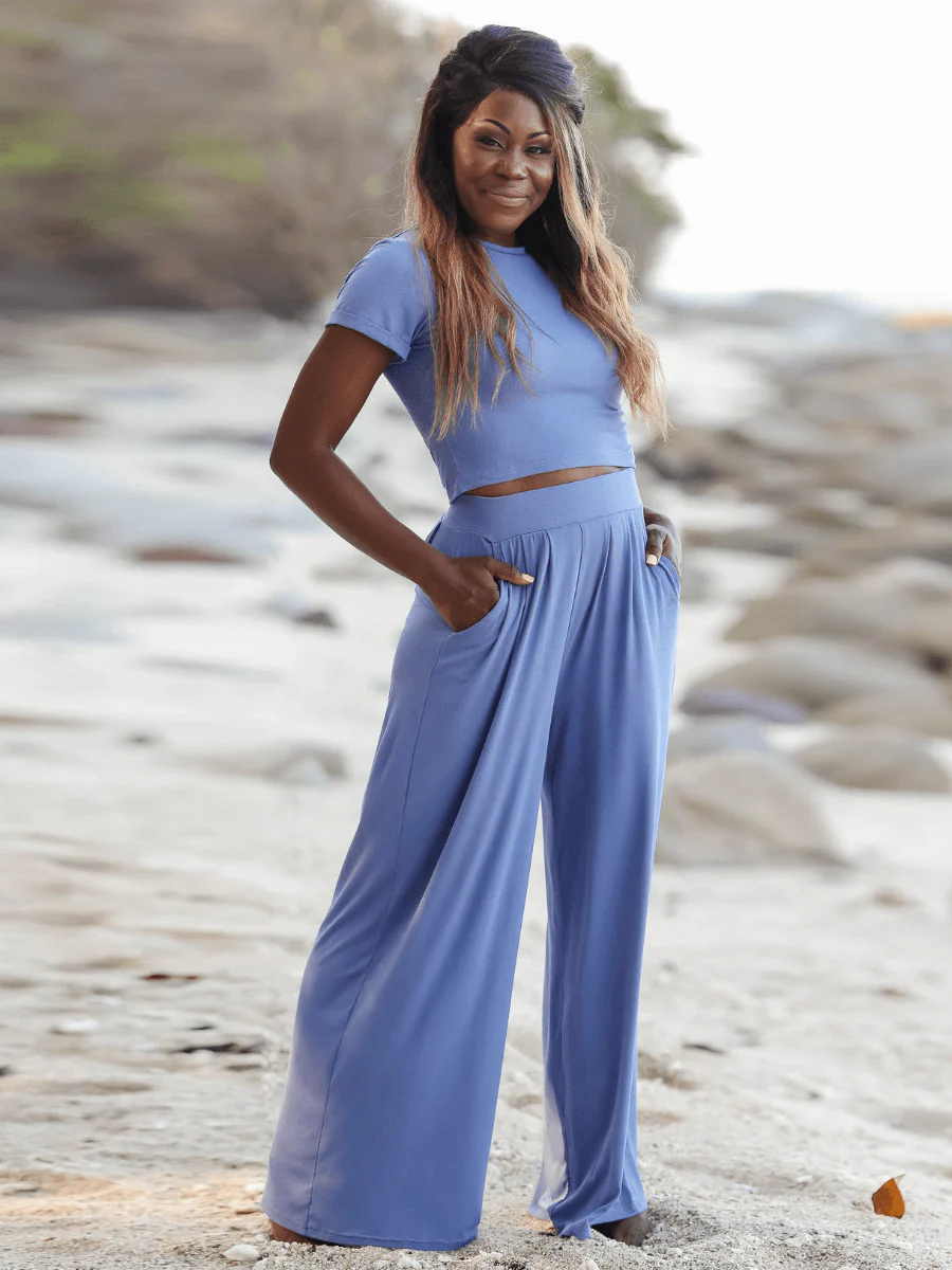 Ophelia Beach Lounge Matching Set - Blue - Image 3