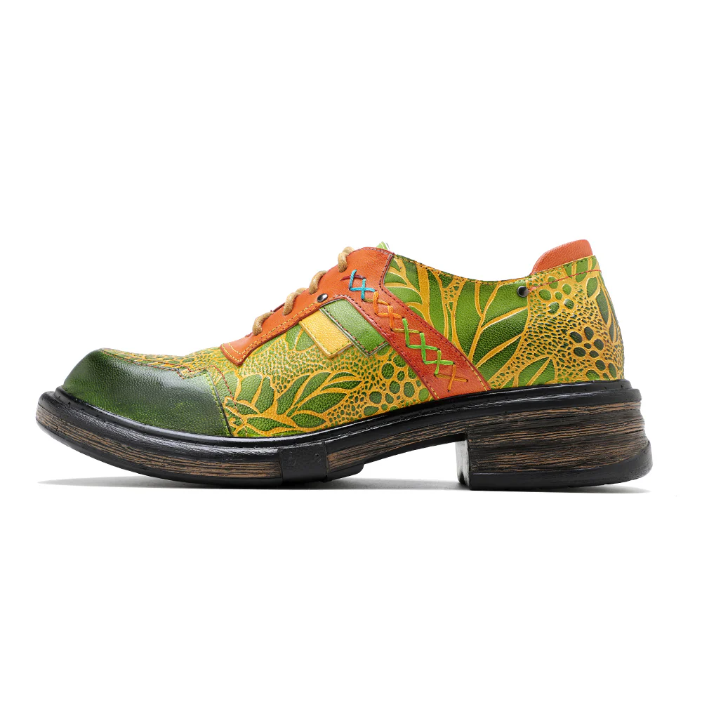 SOFFIA | Genuine Leather Oxford Inspired Lemon Feeling Sneakers - Image 5