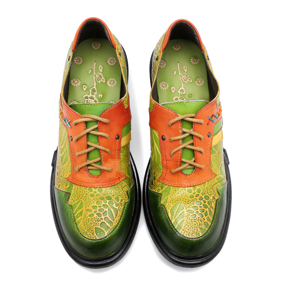 SOFFIA | Genuine Leather Oxford Inspired Lemon Feeling Sneakers - Image 6