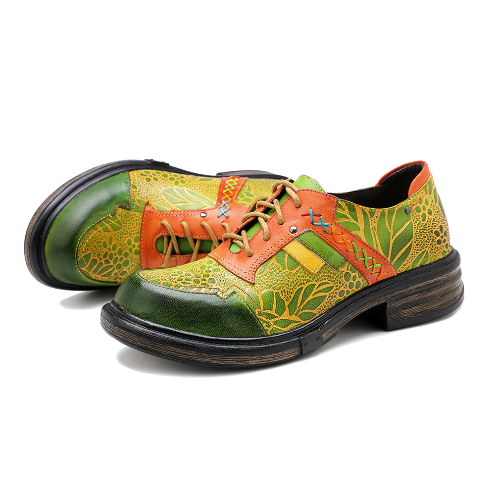 SOFFIA | Genuine Leather Oxford Inspired Lemon Feeling Sneakers - Image 7