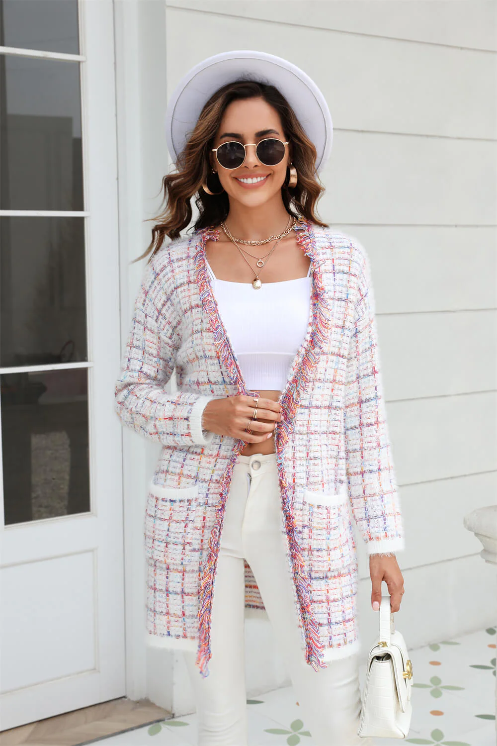 Pate Pocketed Knit Cardigan - Pink - Image 2