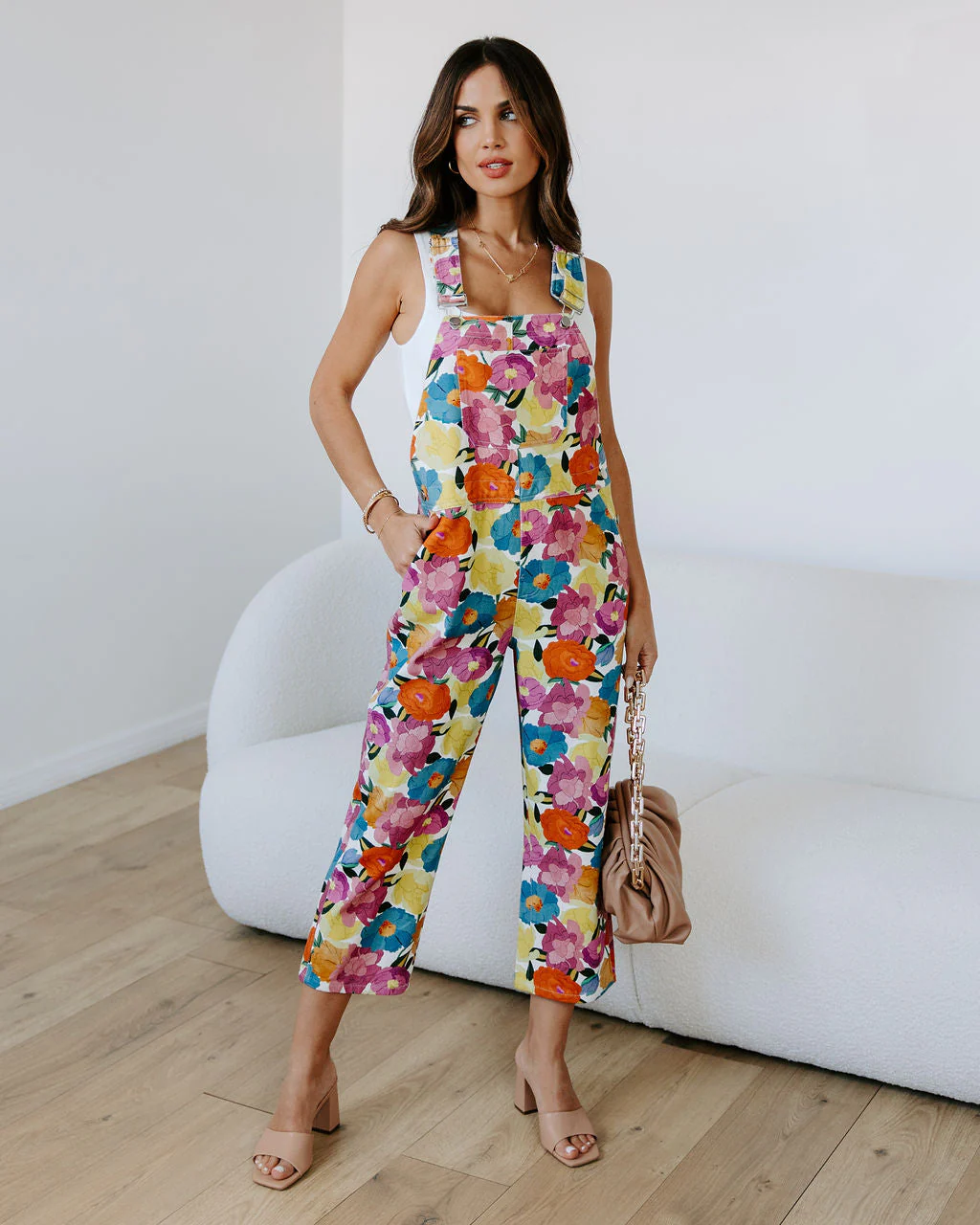 PAXTON FLORAL POCKETED OVERALLS - MULTI - Image 2