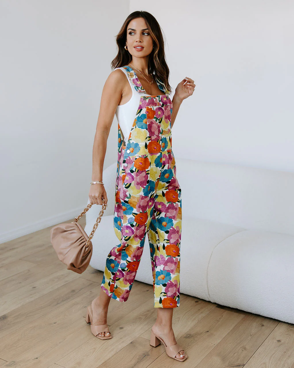 PAXTON FLORAL POCKETED OVERALLS - MULTI - Image 3