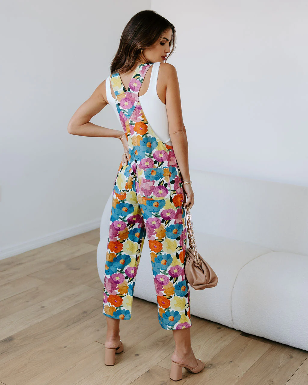 PAXTON FLORAL POCKETED OVERALLS - MULTI - Image 4