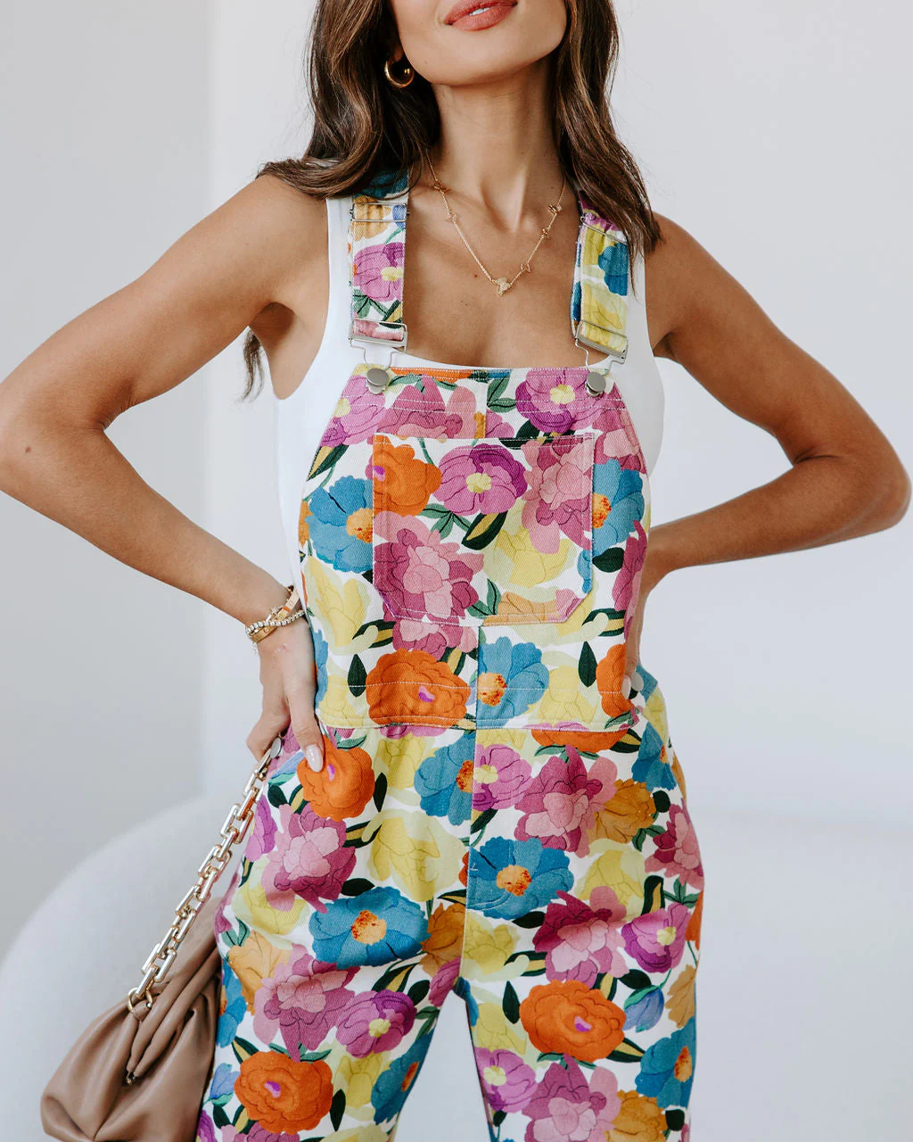 PAXTON FLORAL POCKETED OVERALLS - MULTI - Image 5