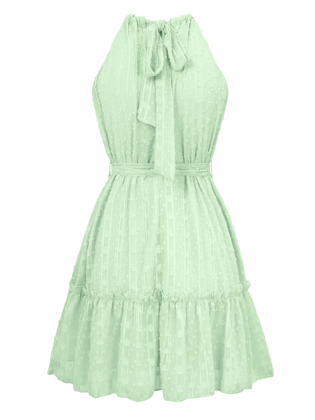Priscilla Halter Babydoll Mini Dress - Mint - Image 8