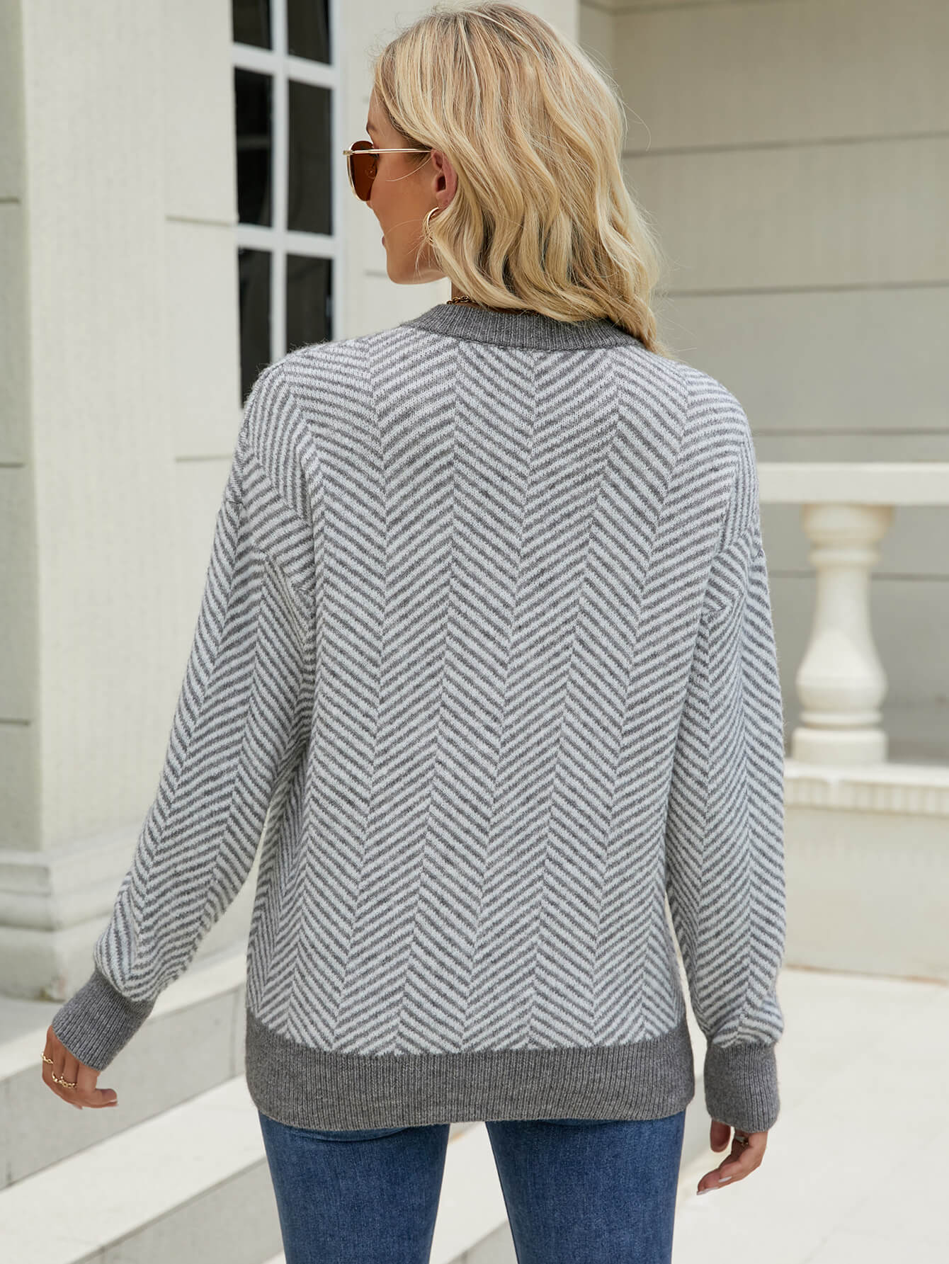PRISCINE KNIT SWEATER - GREY - Image 6