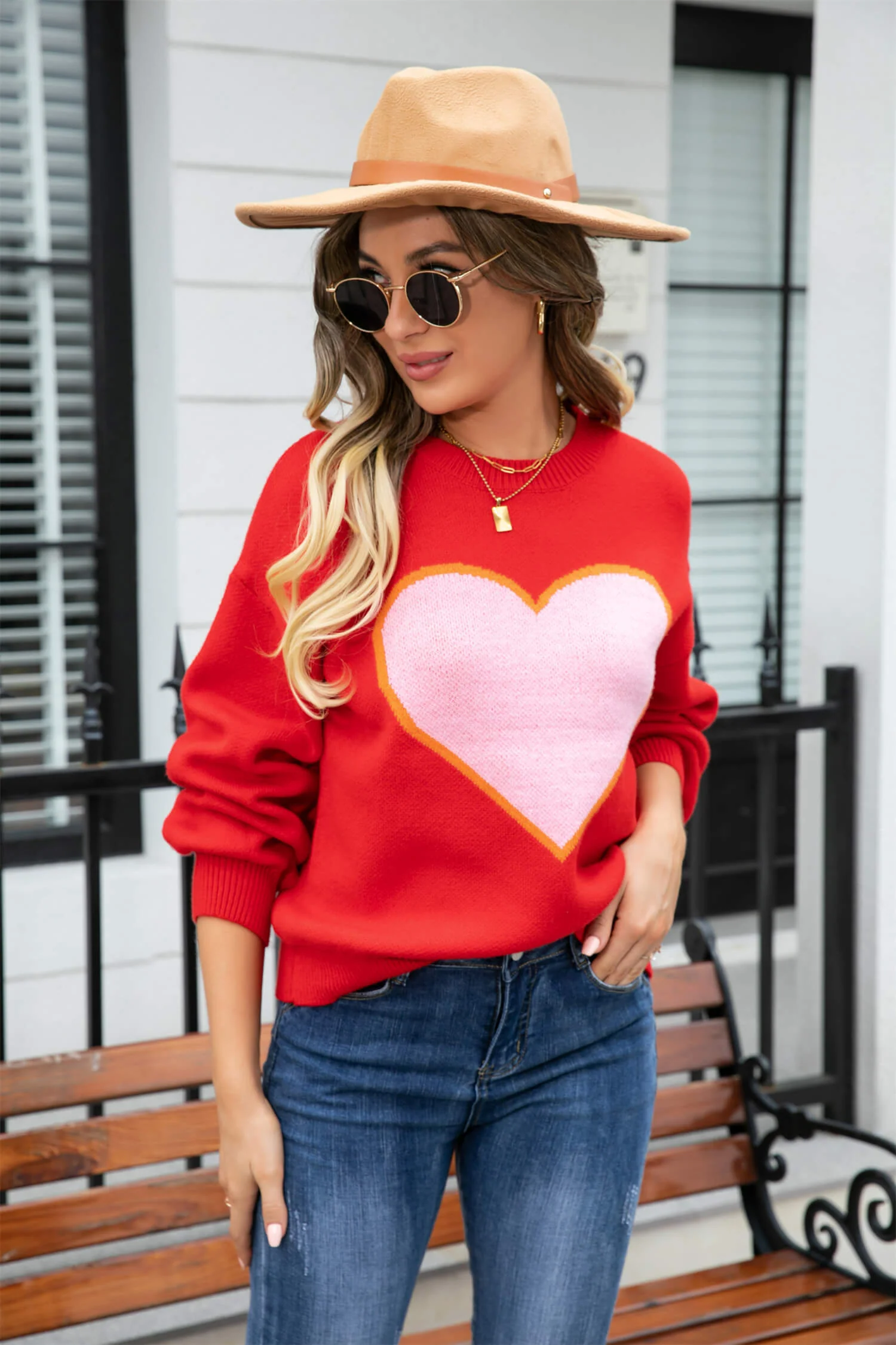 Pump My Heart Knit Sweater - Red - Image 8