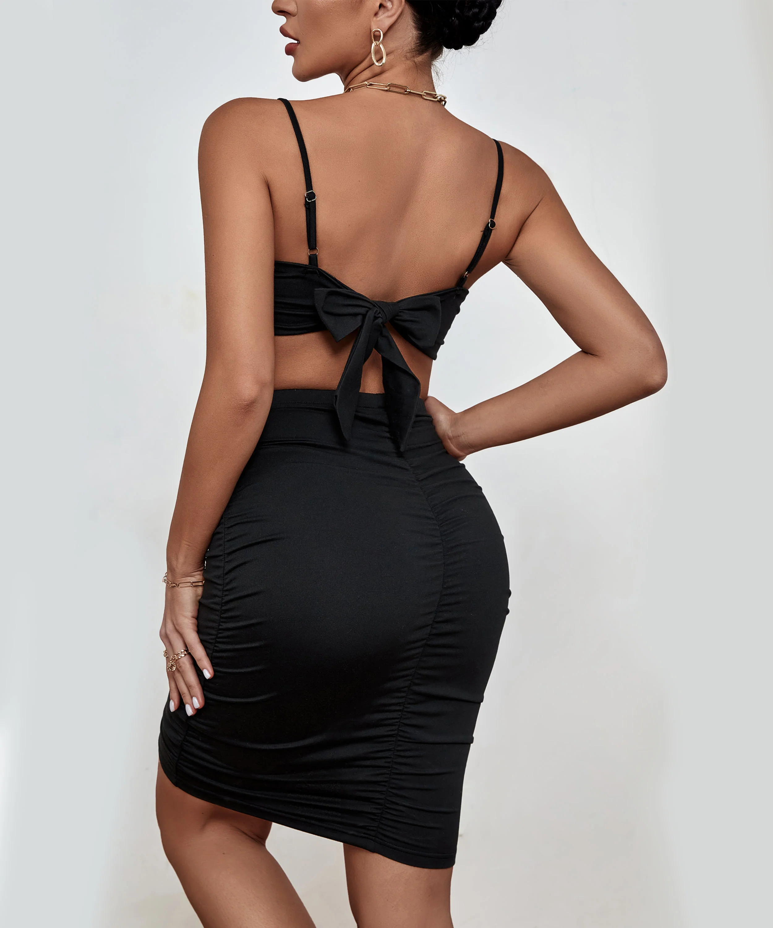 QUEENIKA APRON SET - BLACK - Image 3