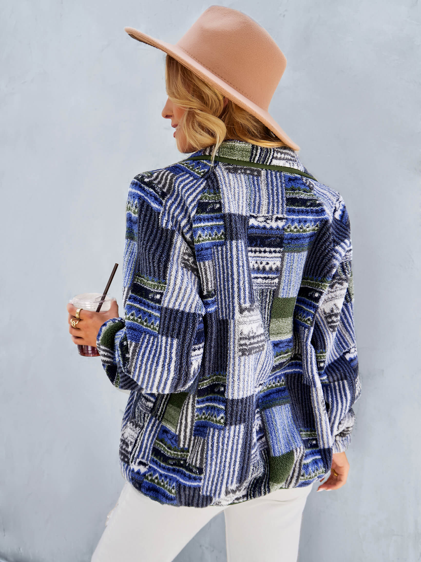 QUIRINIUS FLEECE JACKET - BLUE - Image 3