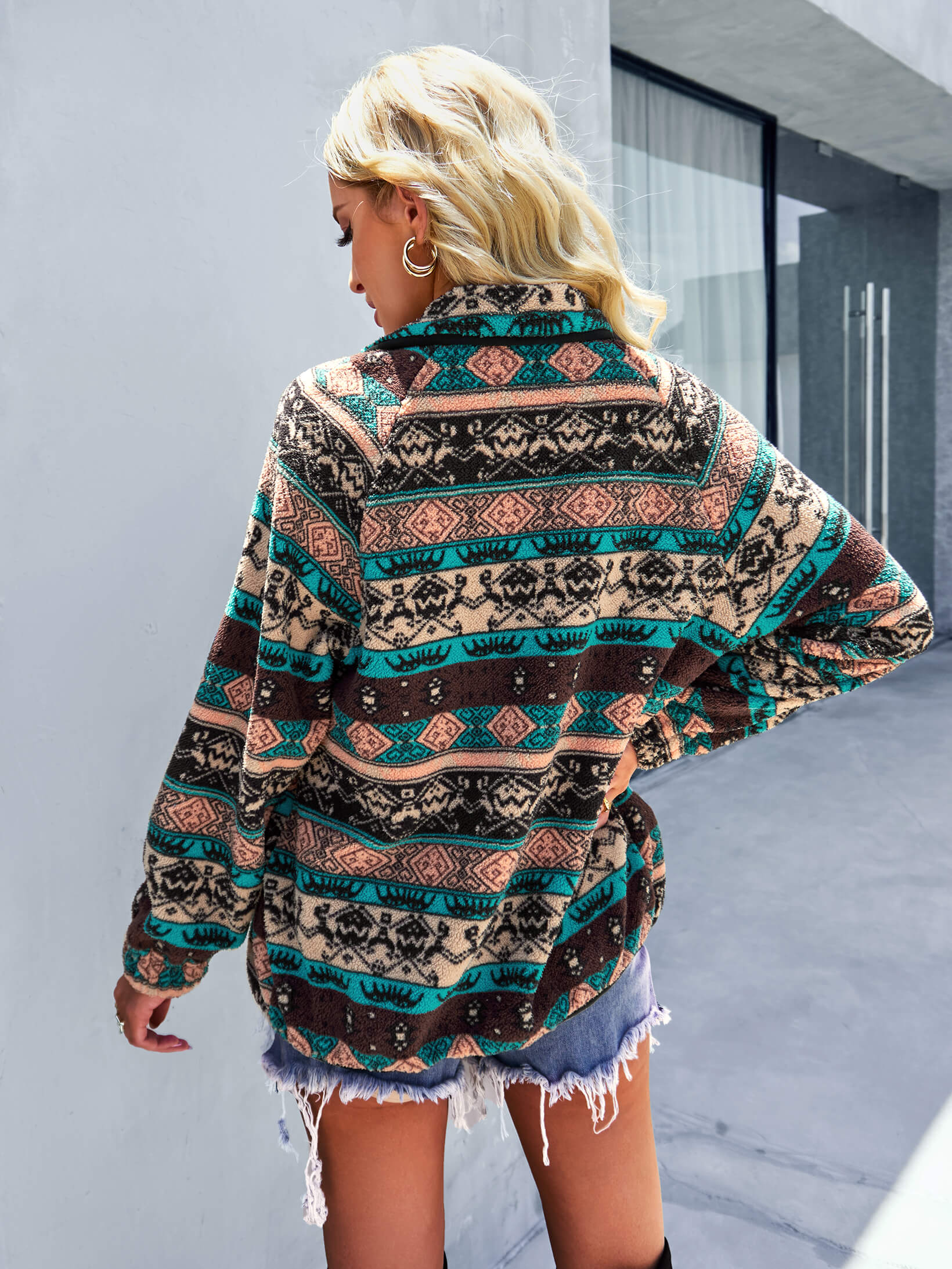 QUIRINIUS FLEECE JACKET - BROWN - Image 3