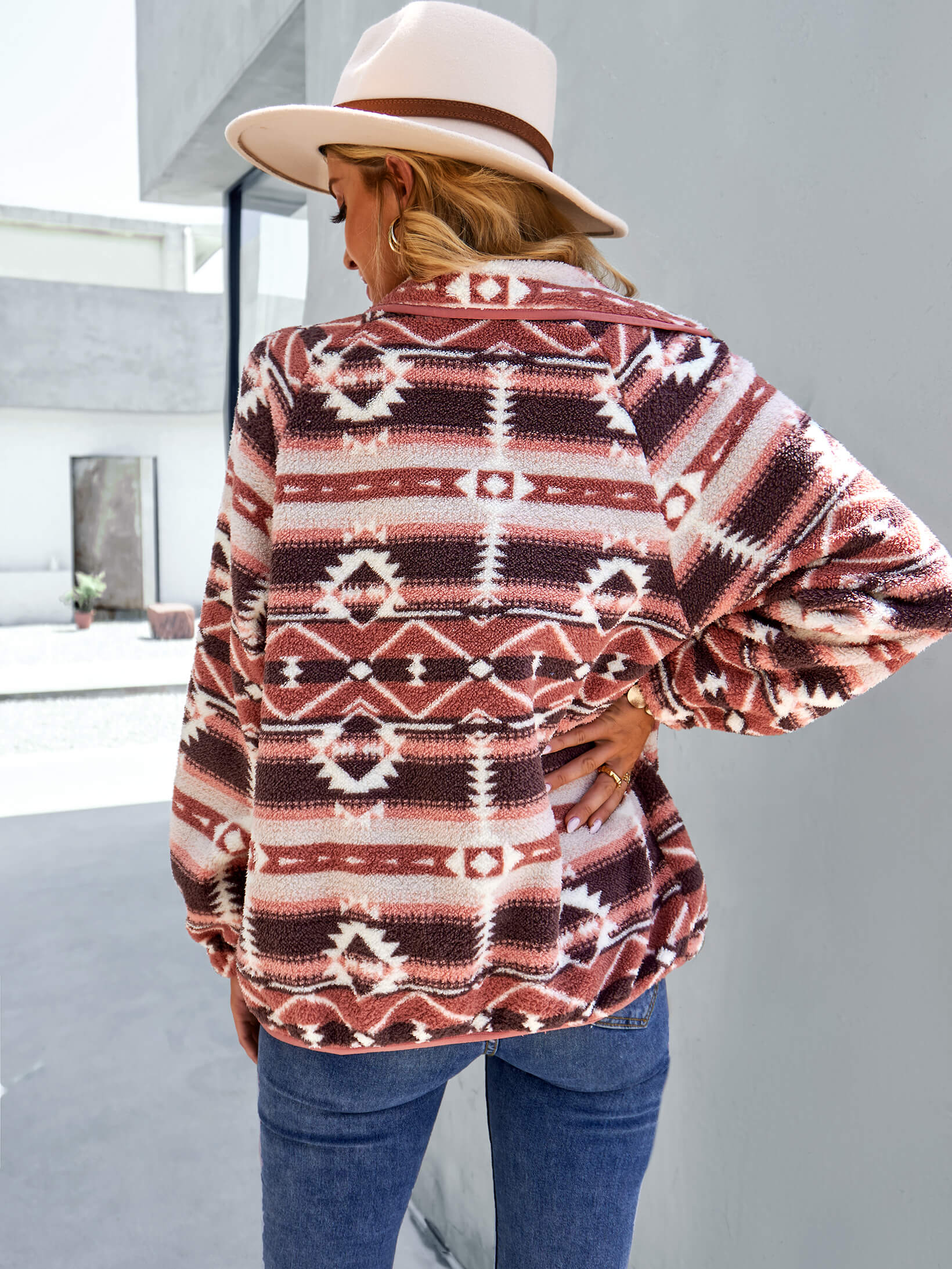 QUIRINIUS FLEECE JACKET - PINK - Image 3