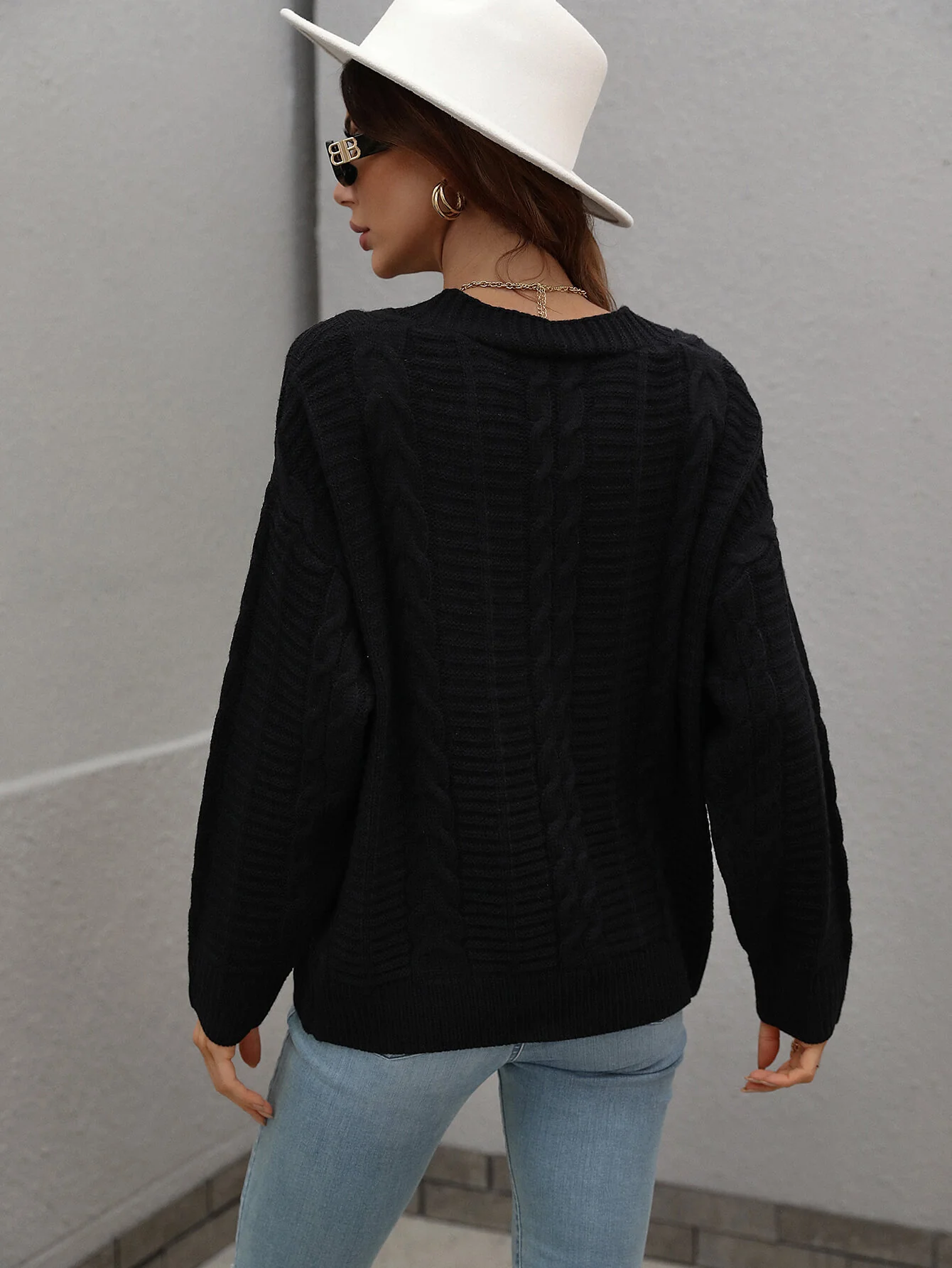 RACHAEL KNIT CARDIGAN - BLACK - Image 8