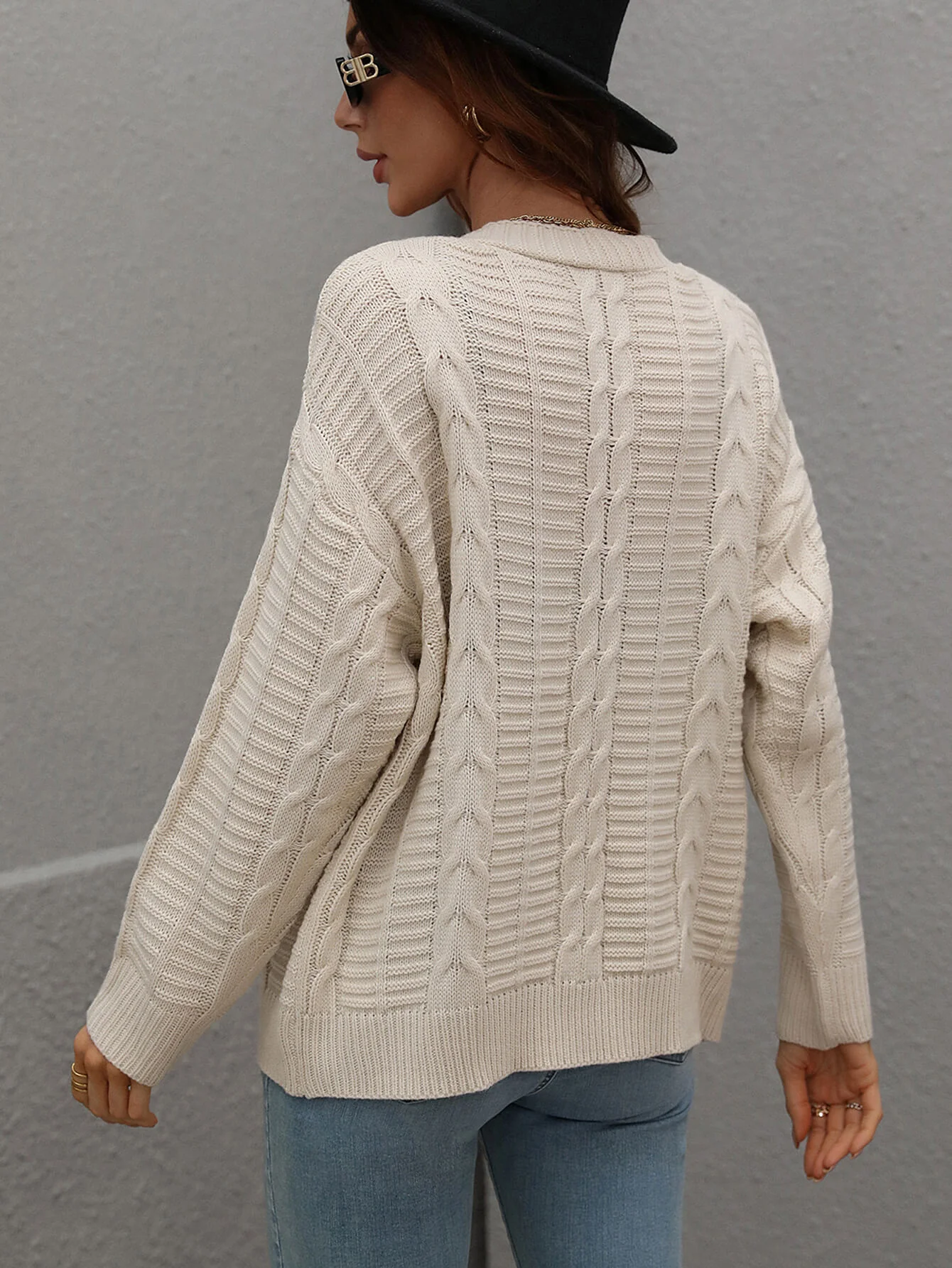 RACHAEL KNIT CARDIGAN - CREAM - Image 3