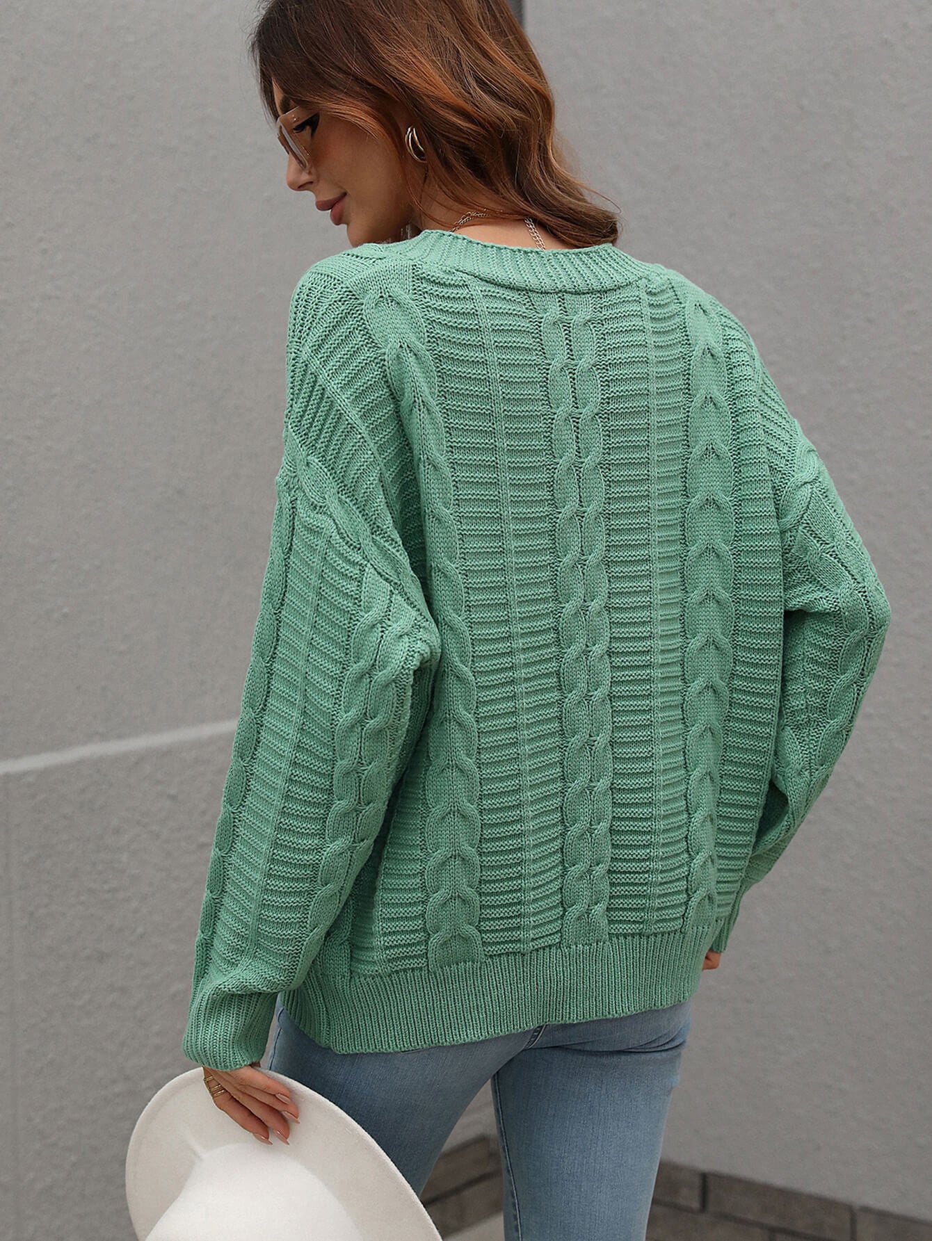RACHAEL KNIT CARDIGAN - GREEN - Image 3