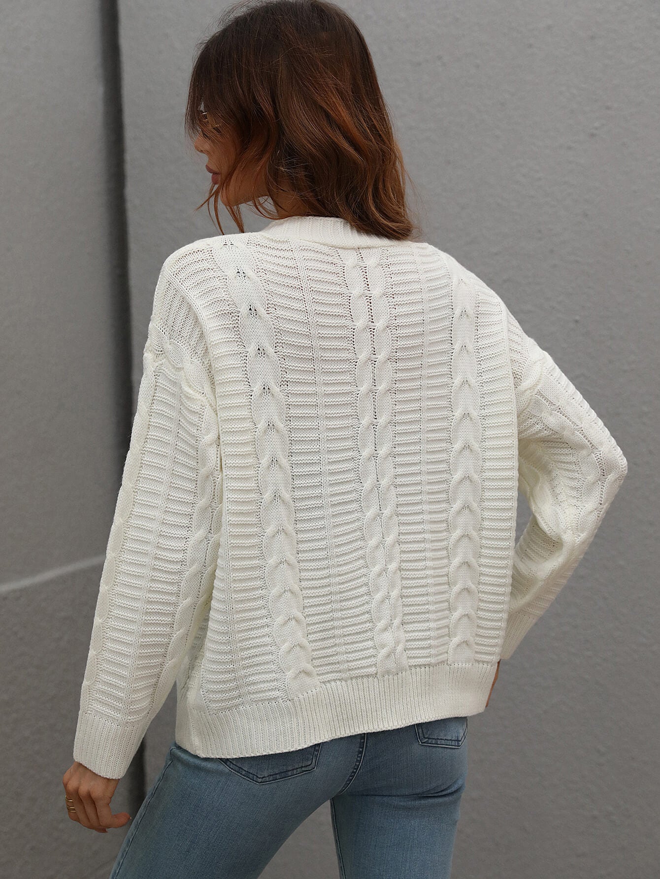 RACHAEL KNIT CARDIGAN - WHITE - Image 3