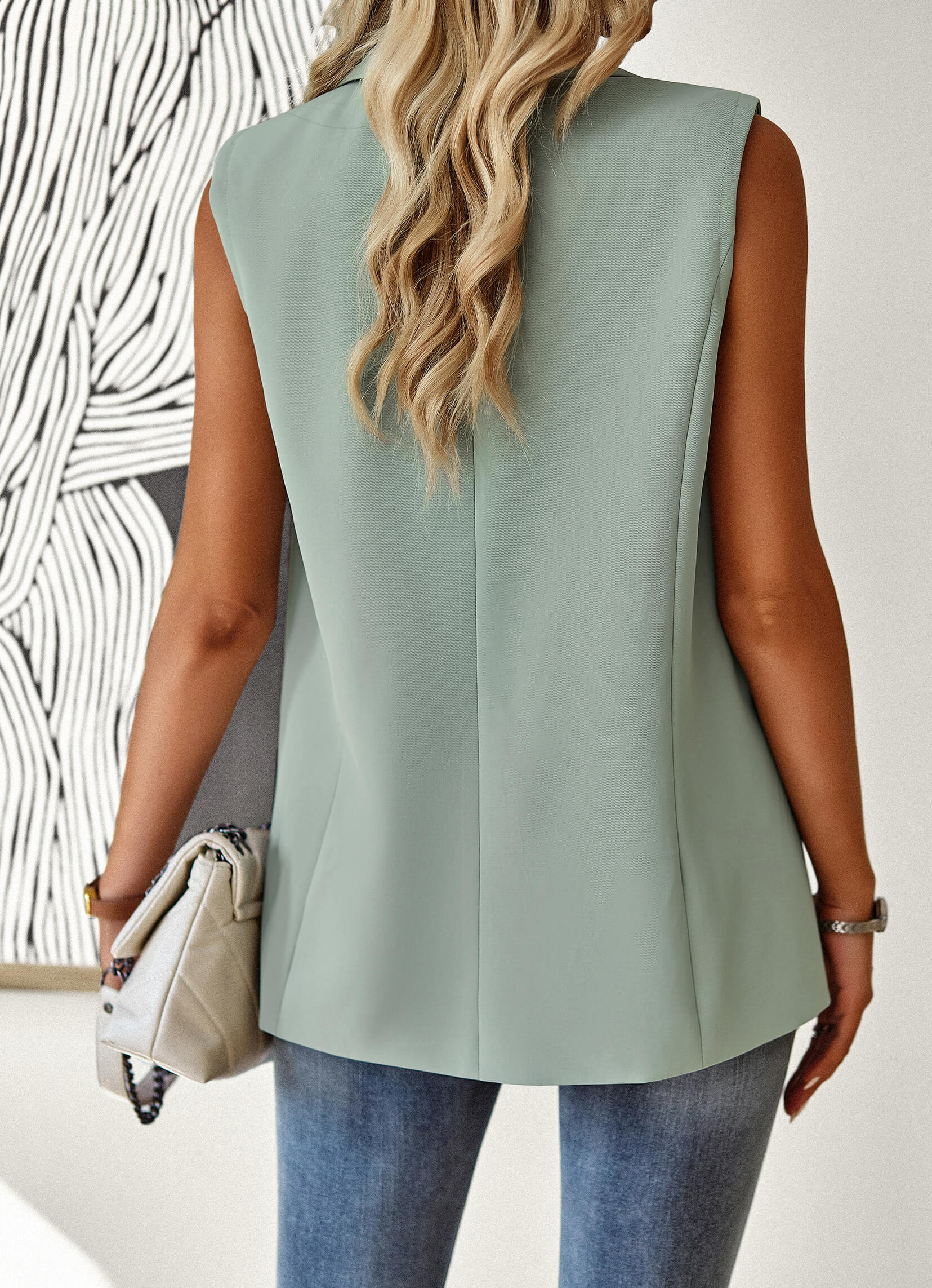 Radford Blazer Vest - Sage - Image 5