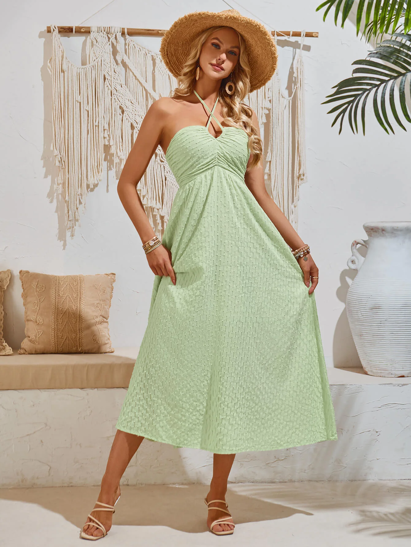 Reservation For Two Halter Maxi Dress - Green - Image 5