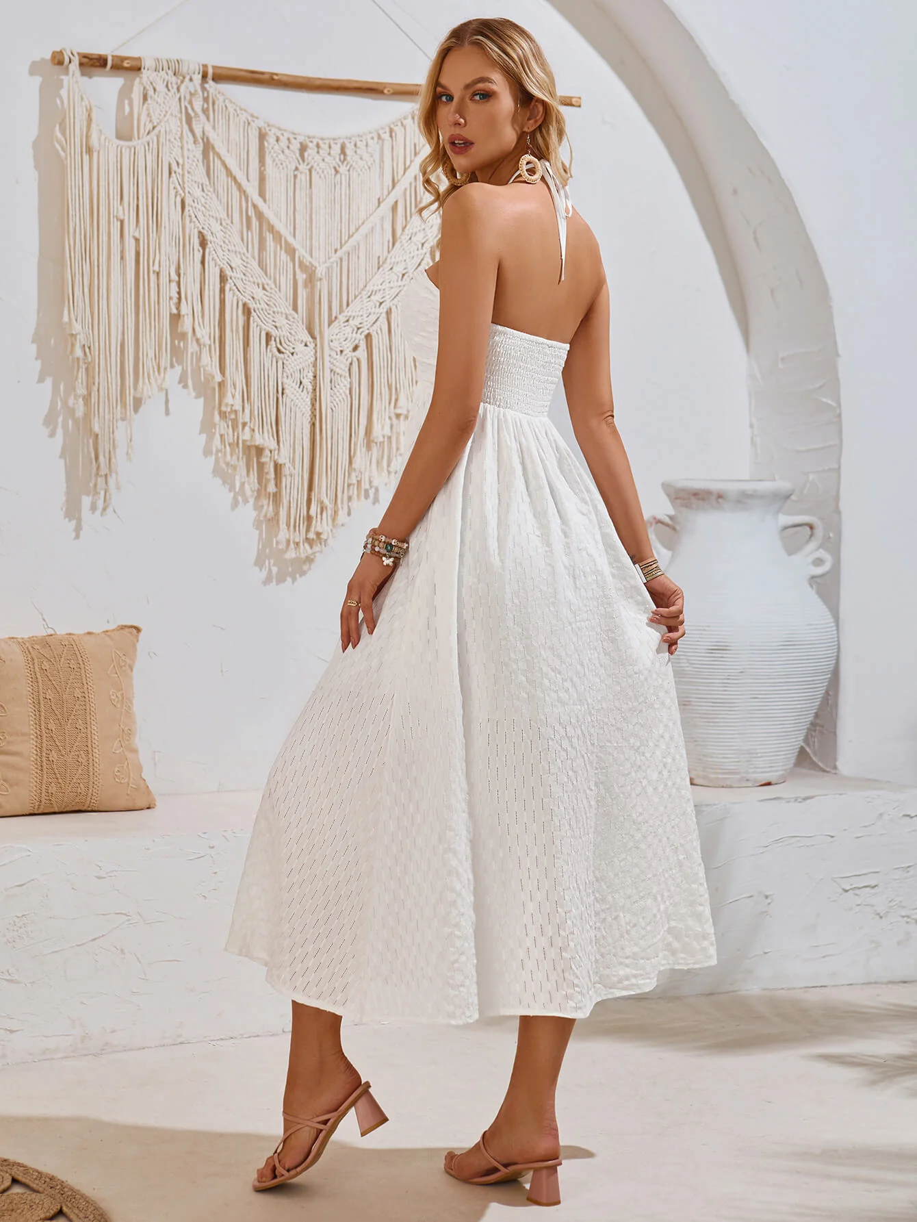 Reservation For Two Halter Maxi Dress - White - Image 2