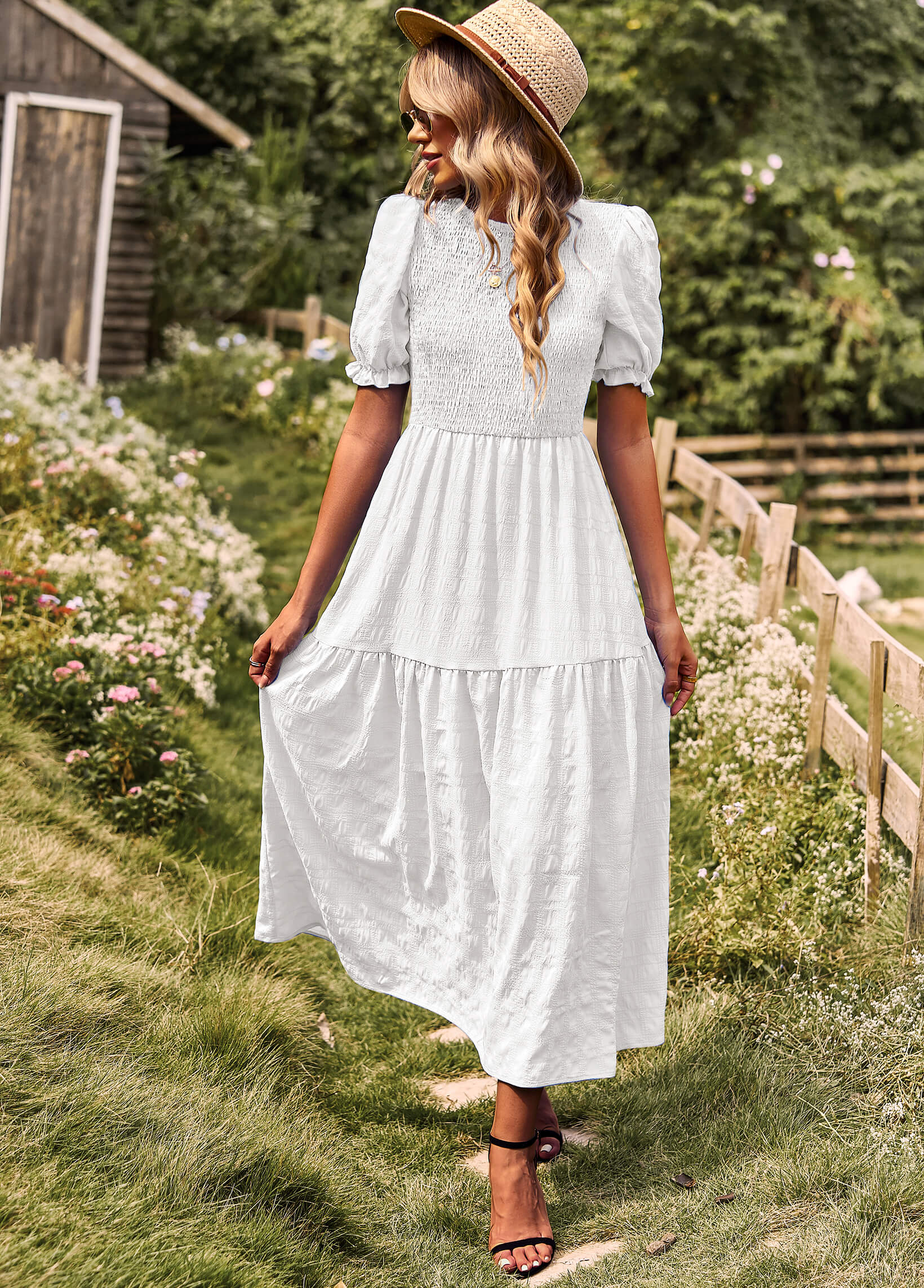 Riviera Romance Smock Tiered Maxi Dress - Image 2