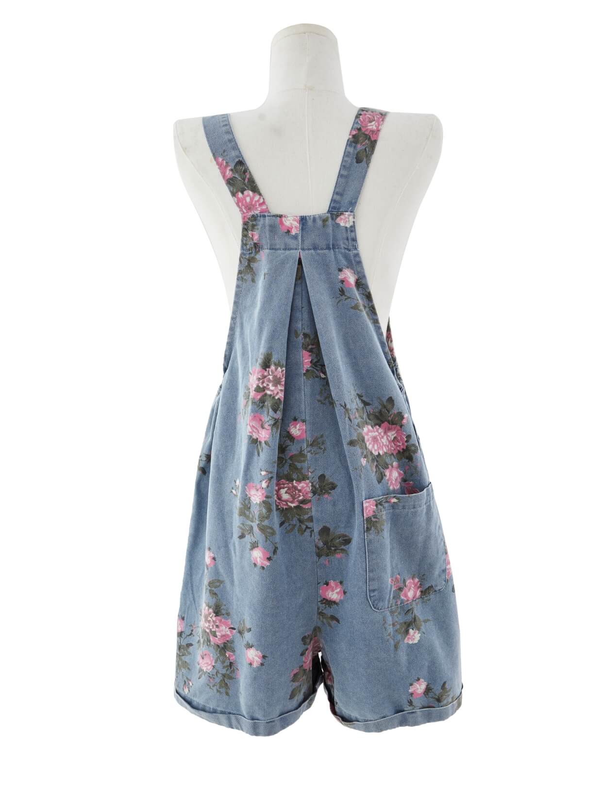 Rose Picking Denim Shorttall Romper - Image 6