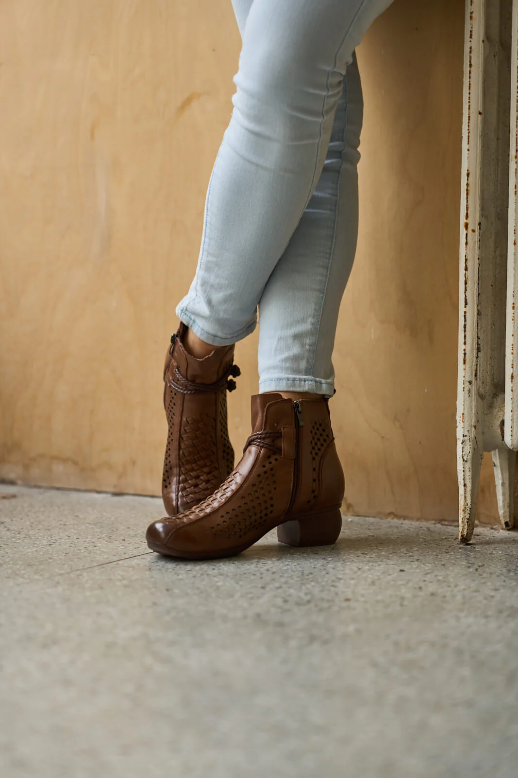 Rumour Has It | Boho Breeze Leather Ankle Boot - brown - Image 7