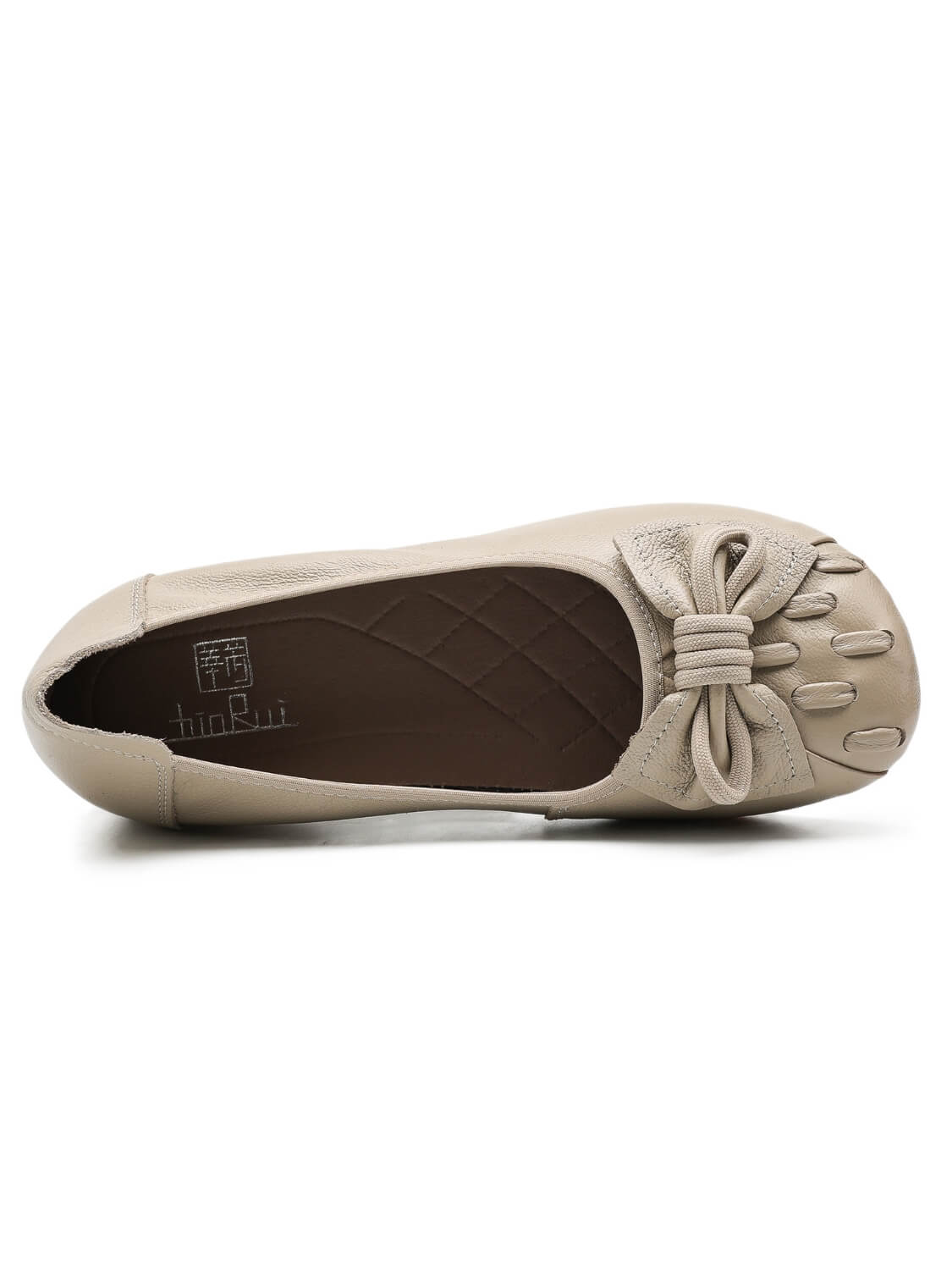 Rumour Has It | Breanne Quilted Ballet Leather Flats - cream - Image 5