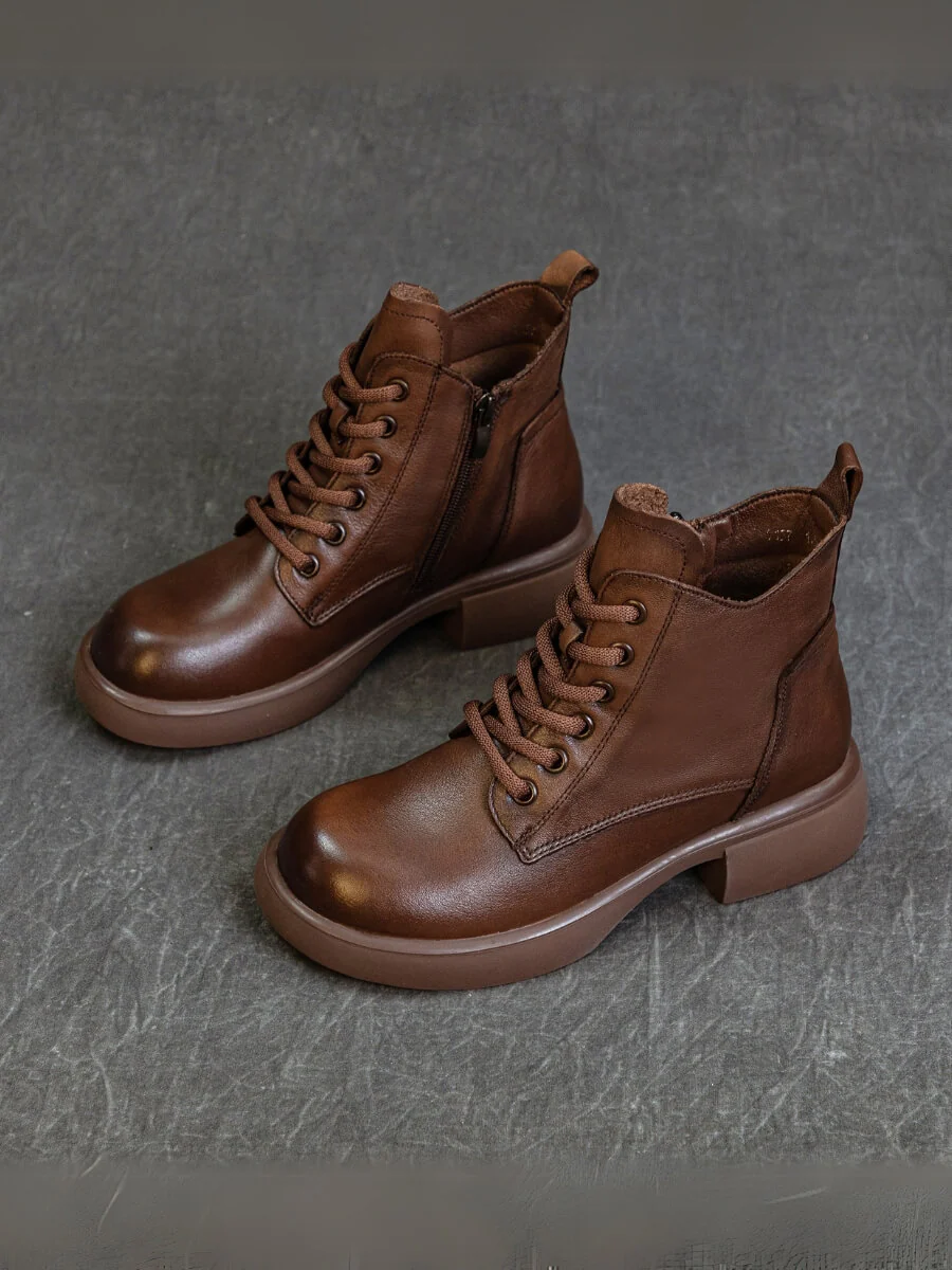 Rumour Has It | Brycen II Leather Combat Boot - brown - Image 3