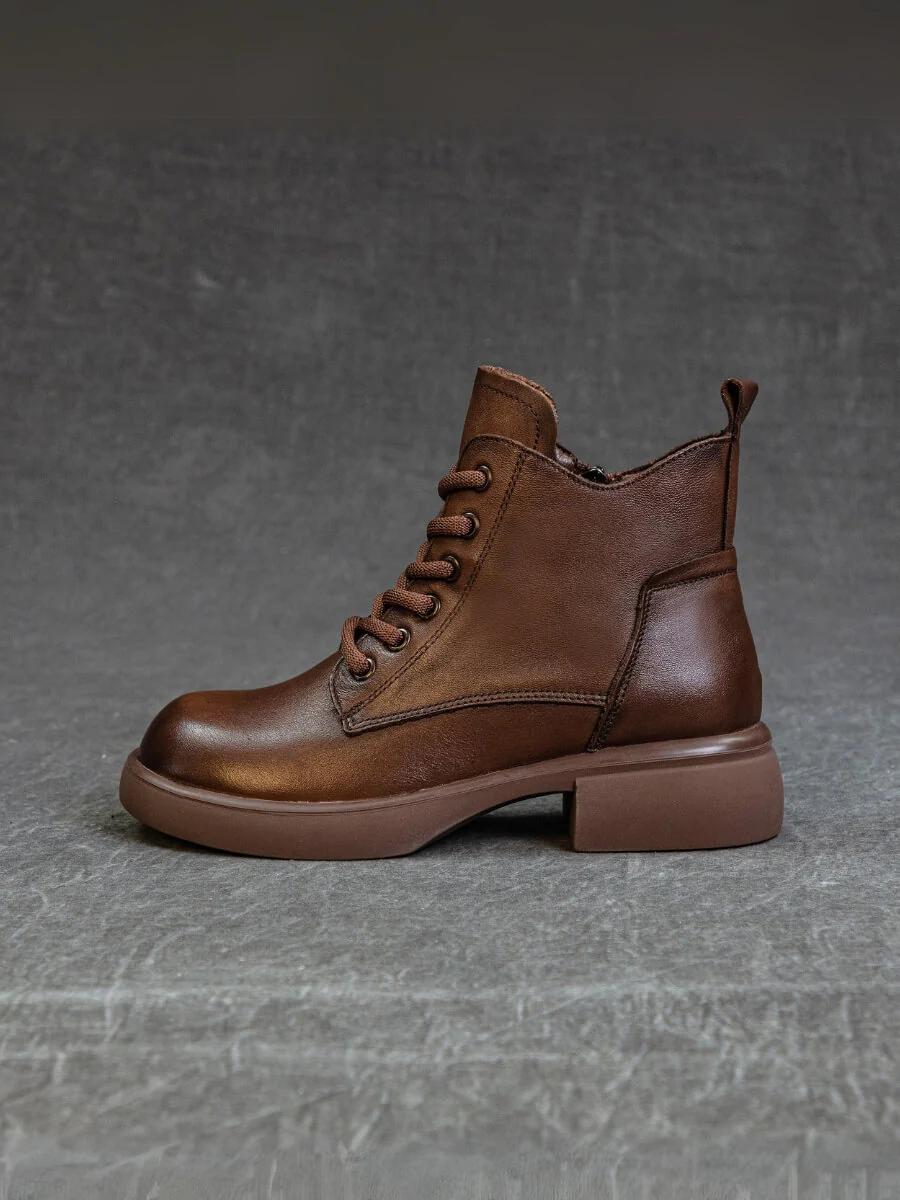 Rumour Has It | Brycen II Leather Combat Boot - brown - Image 4
