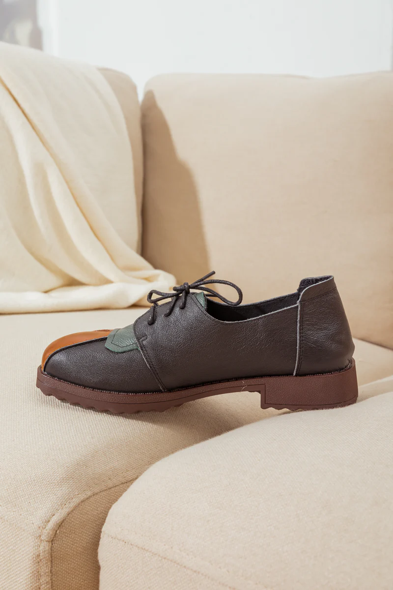 RUMOUR HAS IT| COLOR BLOCK LEATHER SNEAKER BLACK - Image 10