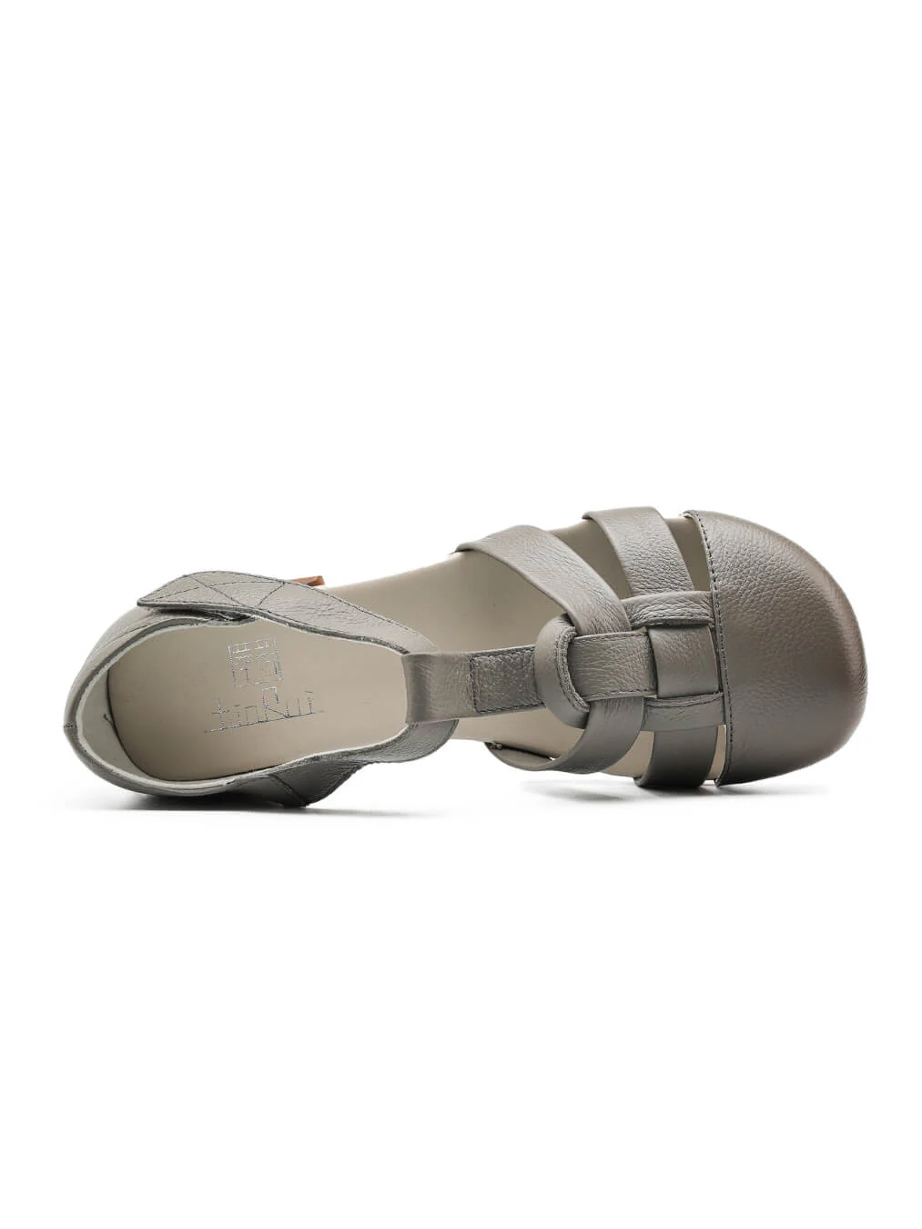 Rumour Has It | Corie Caged Leather Cut Out Sandals - grey - Image 6