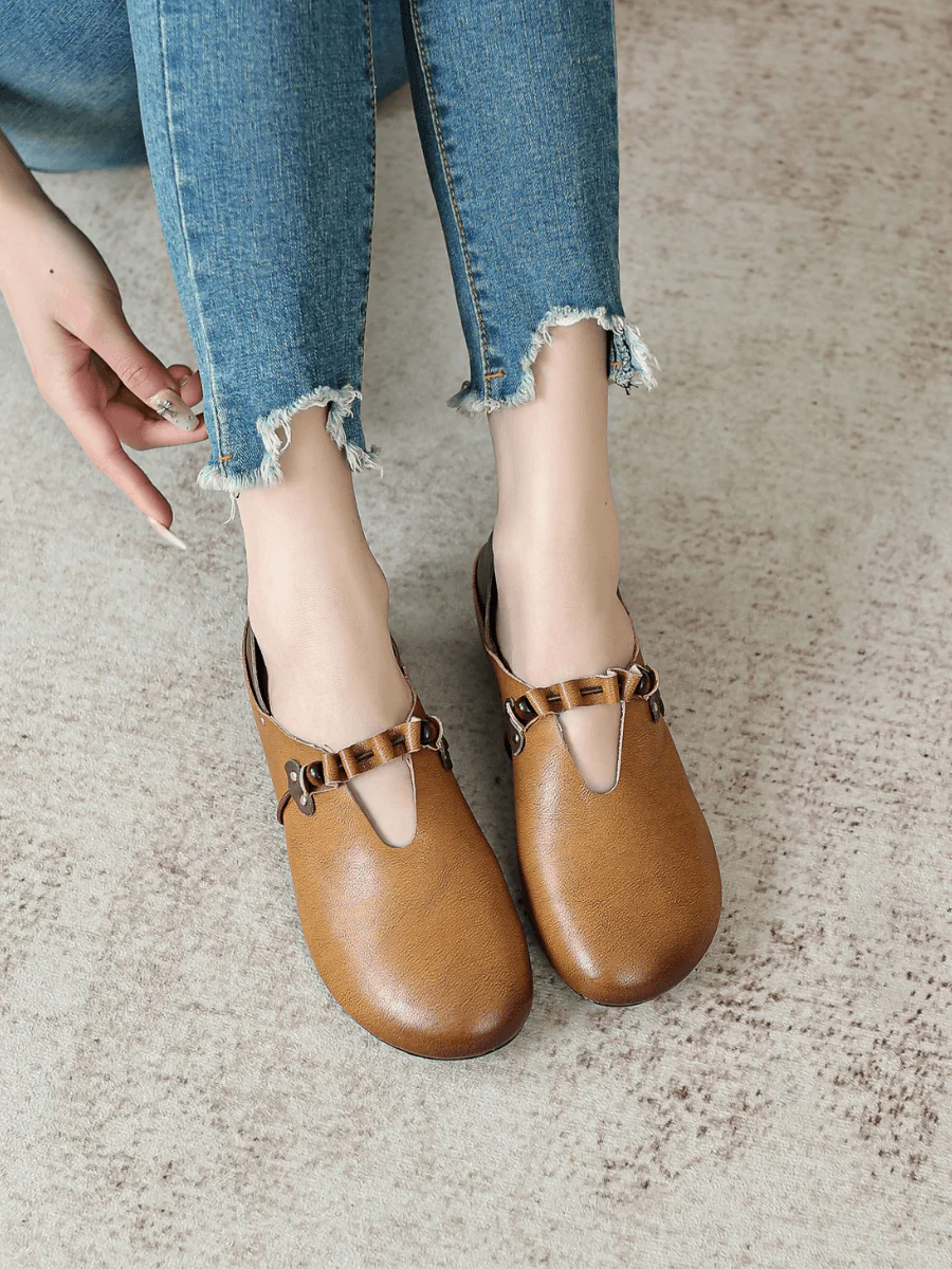 RUMOUR HAS IT| CROSS RUFFLE STRAP LEATHER SANDAL - Image 4