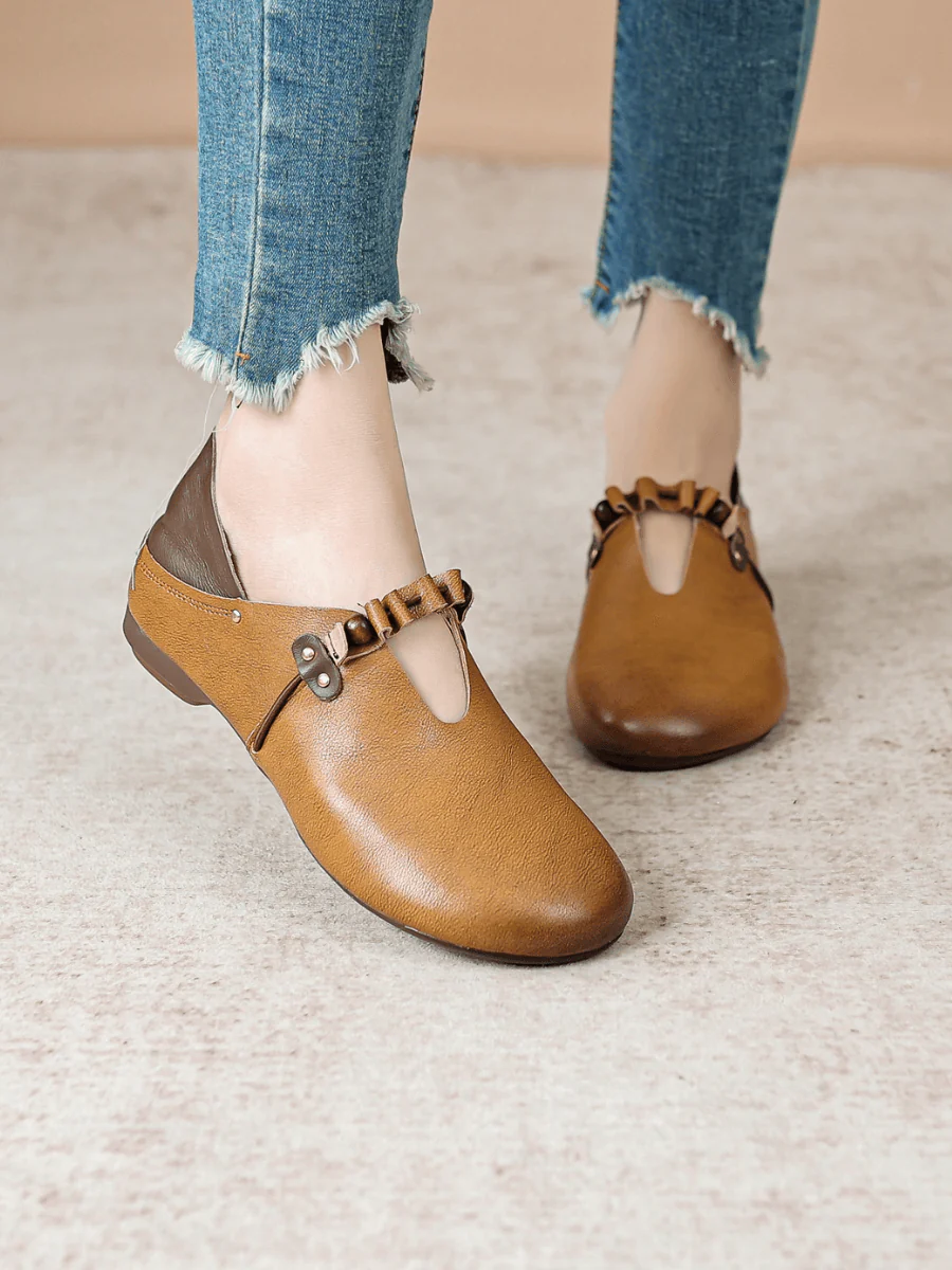 RUMOUR HAS IT| CROSS RUFFLE STRAP LEATHER SANDAL - Image 6