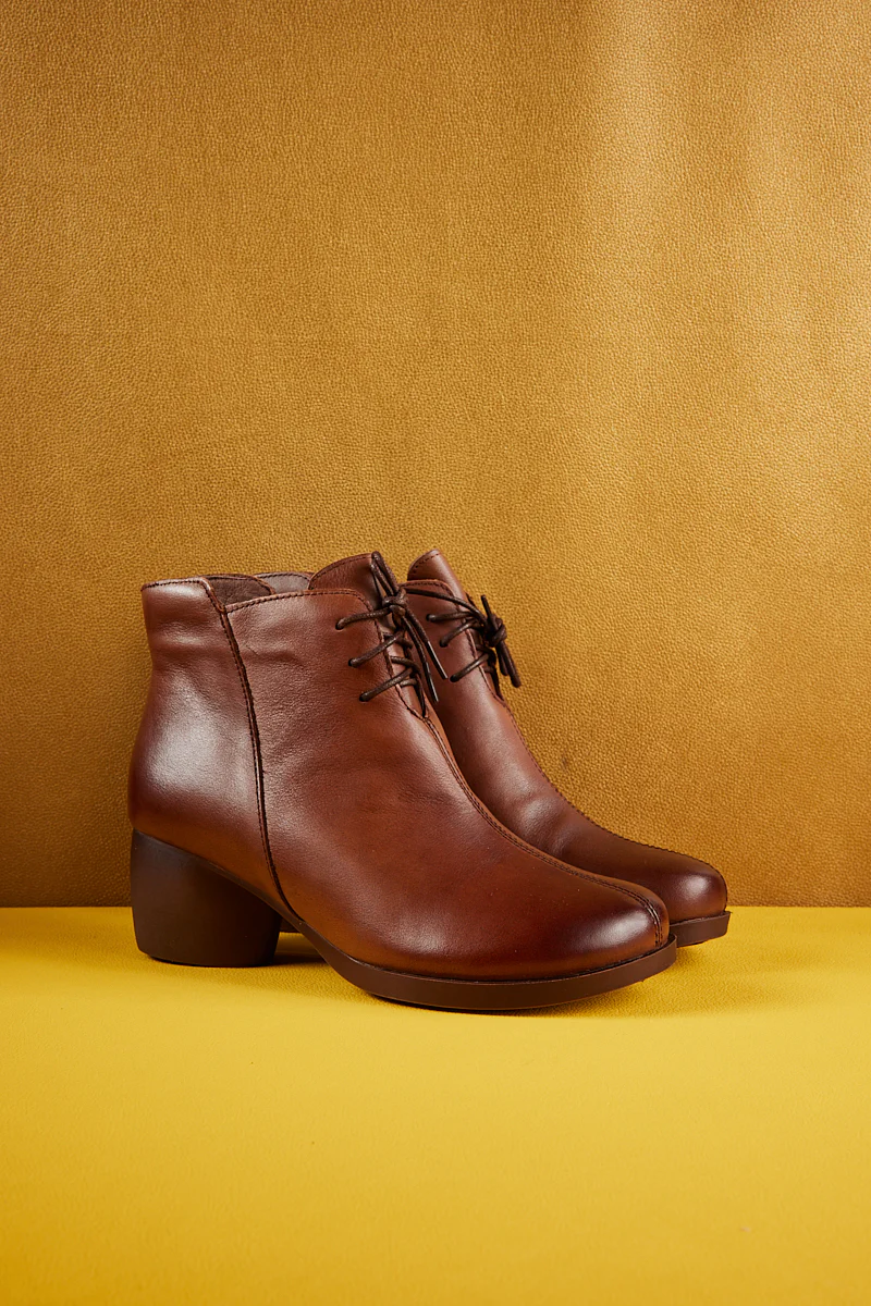 Rumour Has It | Cypress Leather Ankle Boot - Brown - Image 8