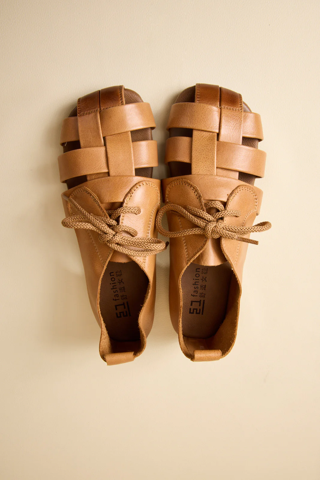 Rumour Has It | Daybreaker Leather Woven Sandal - Tan - Image 11